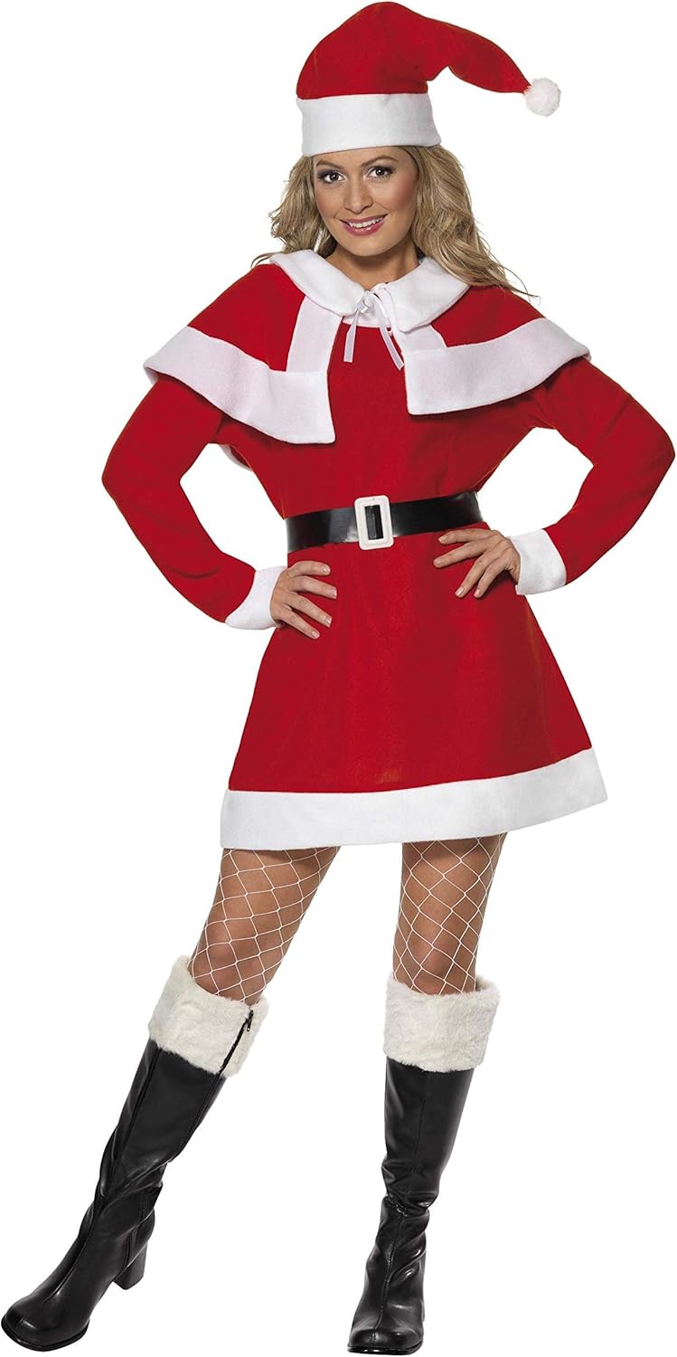 Smiffys Miss Santa Fleece Costume - Size 12-14 1