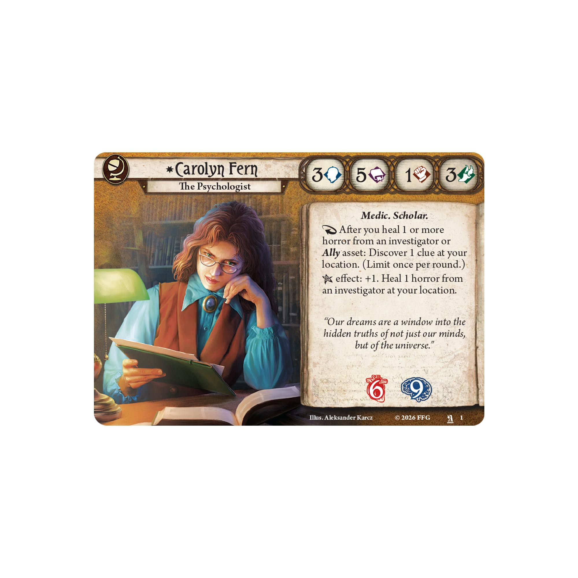 Asmodee Arkham Horror LCG: Carolyn Fern Investigator Deck - Ages 14+ | 60 Cards | English 2