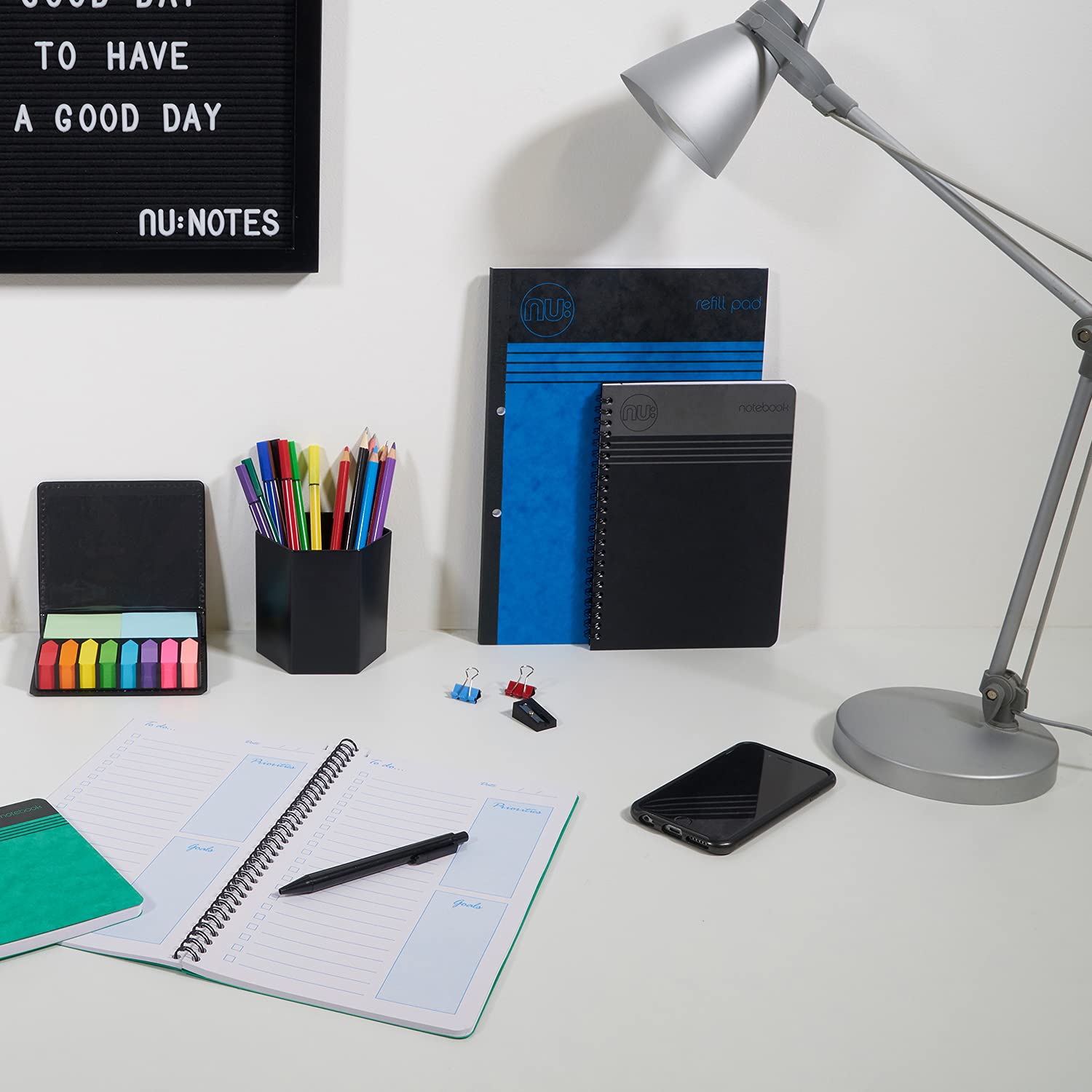 nu: A4 Wirebound Notebook - Black Soft Cover | 110 Ruled Pages | 80gsm FSC Paper 4