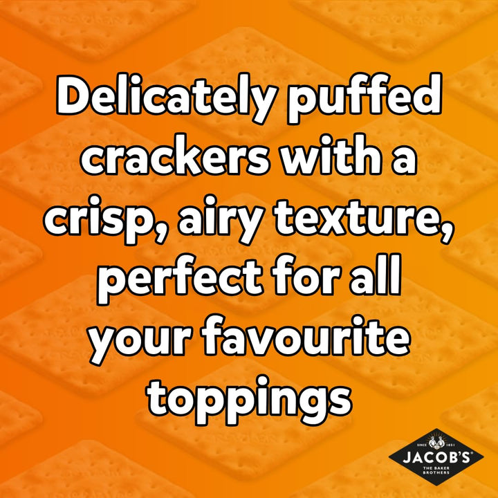 Jacob's Cornish Wafers Crackers, 150 g – Salty, Crispy, Low-Calorie Snack with Flaky Texture
