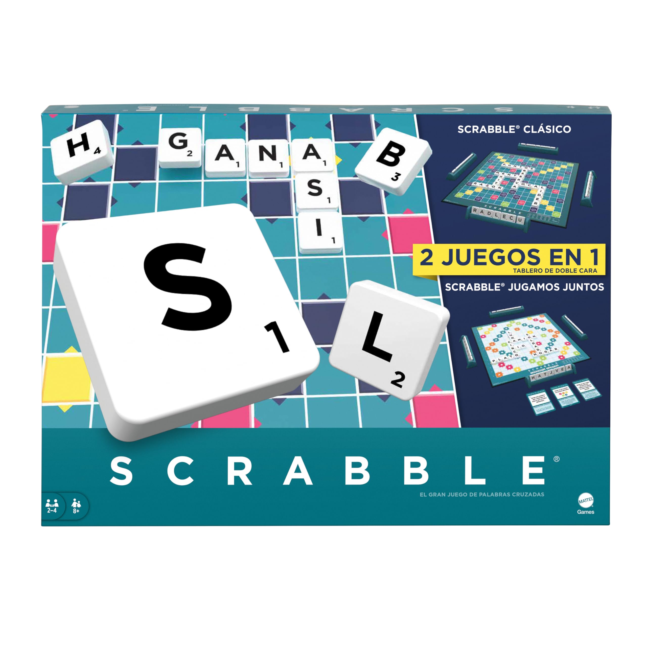 Mattel Games Scrabble Spanish Version HXV99 Board Game 1