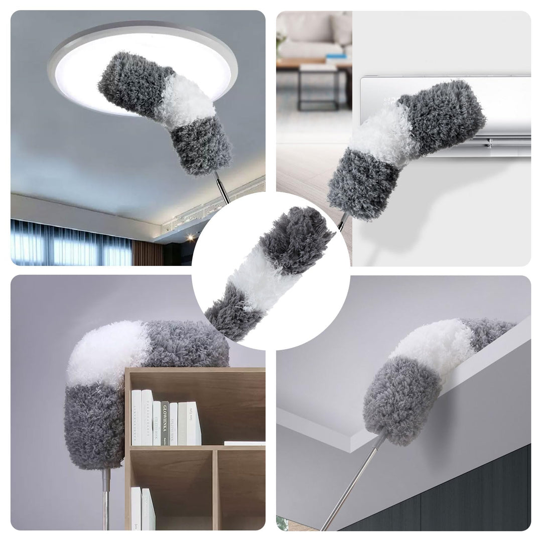 ASelected Extendable Microfiber Duster with 108" Telescoping Stainless Steel Pole
