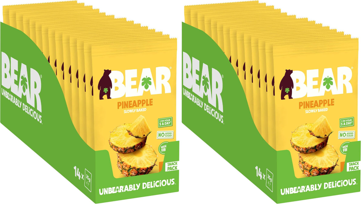 BEAR Dried Pineapple - 35g (Pack of 28)