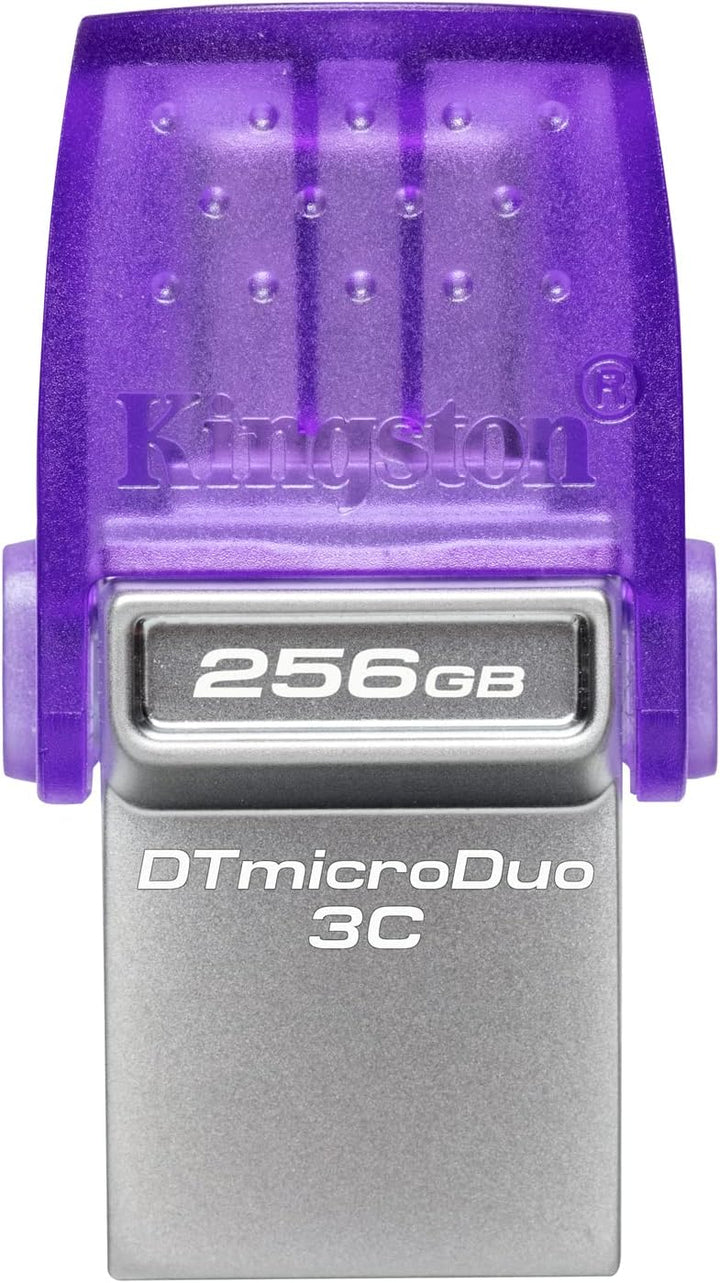 Kingston DataTraveler microDuo 3C USB Flash Drive 128GB, USB 3.2 Gen 1, Dual USB-C and USB-A Connectors