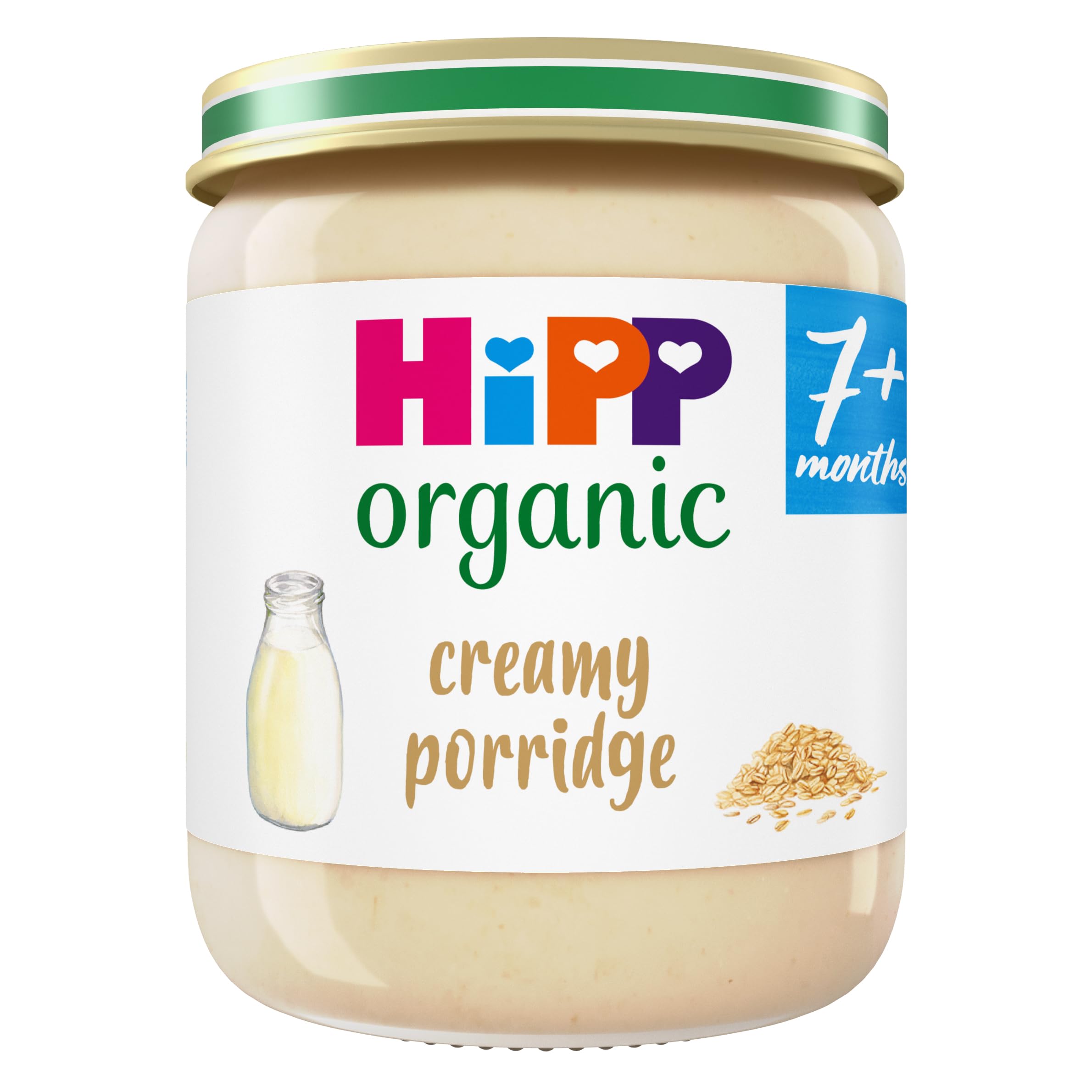 HiPP Organic Creamy Porridge Baby Food - 6 x 160g Jars | Organic Oats & Milk | 7+ Months 1