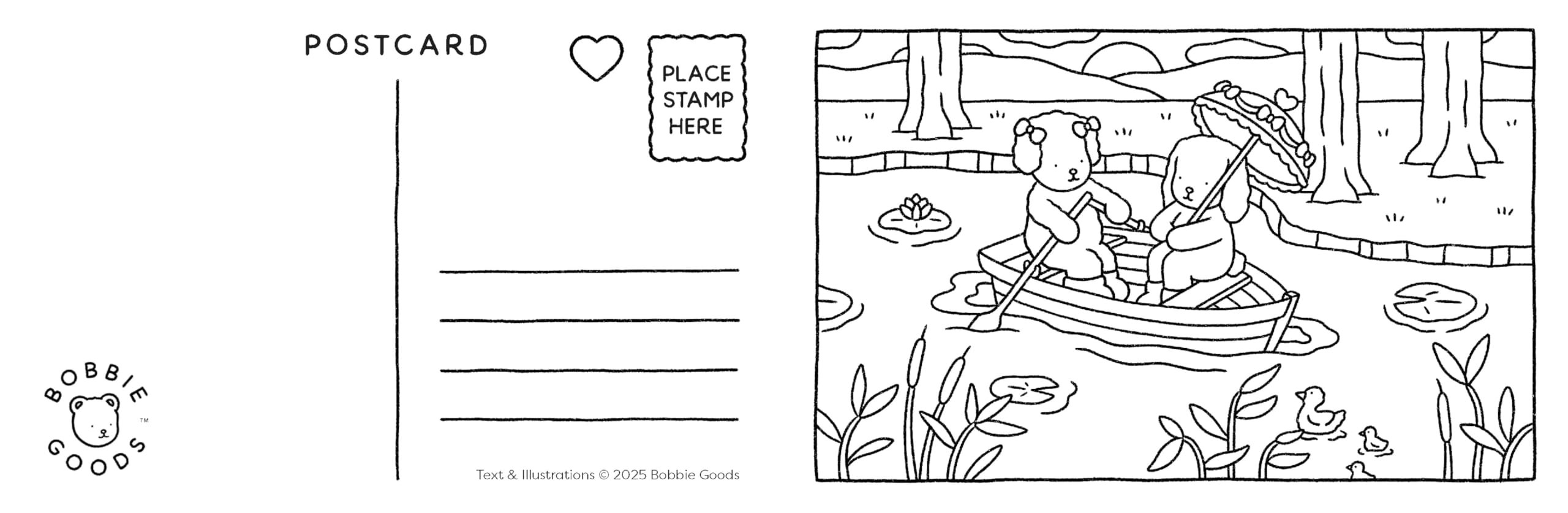 Walter Foster Publishing Bobbie Goods Postcard Coloring Book - 20 Detachable Postcards | 35 Stickers 4