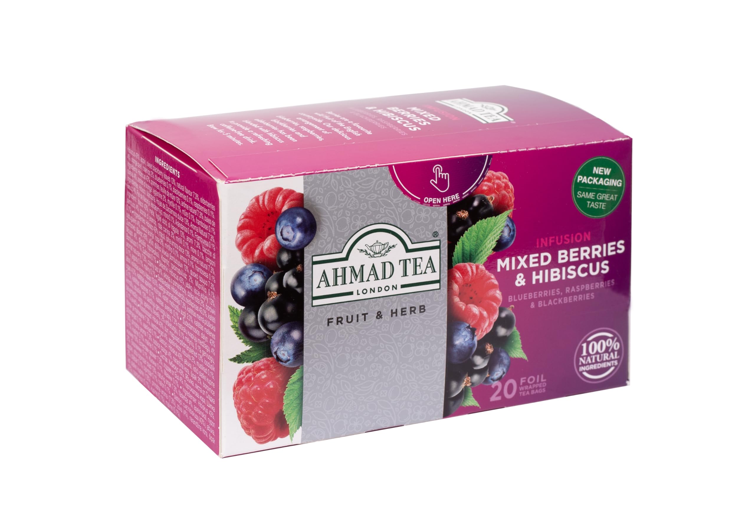 Ahmad Tea Mixed Berries & Hibiscus Fruit & Herbal Infusion - Caffeine-Free | 20 Teabags 7