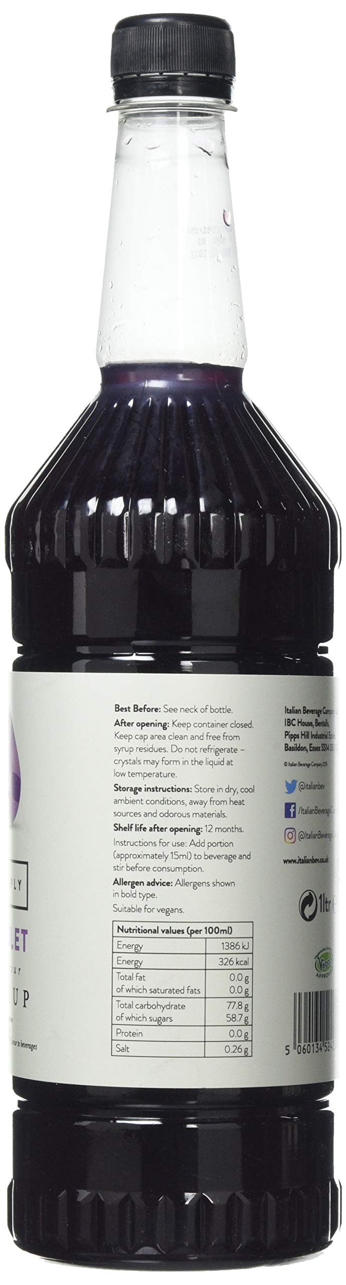 Simply Violet Syrup - 1 L Bottle | Vegan Approved | Gluten Free 2