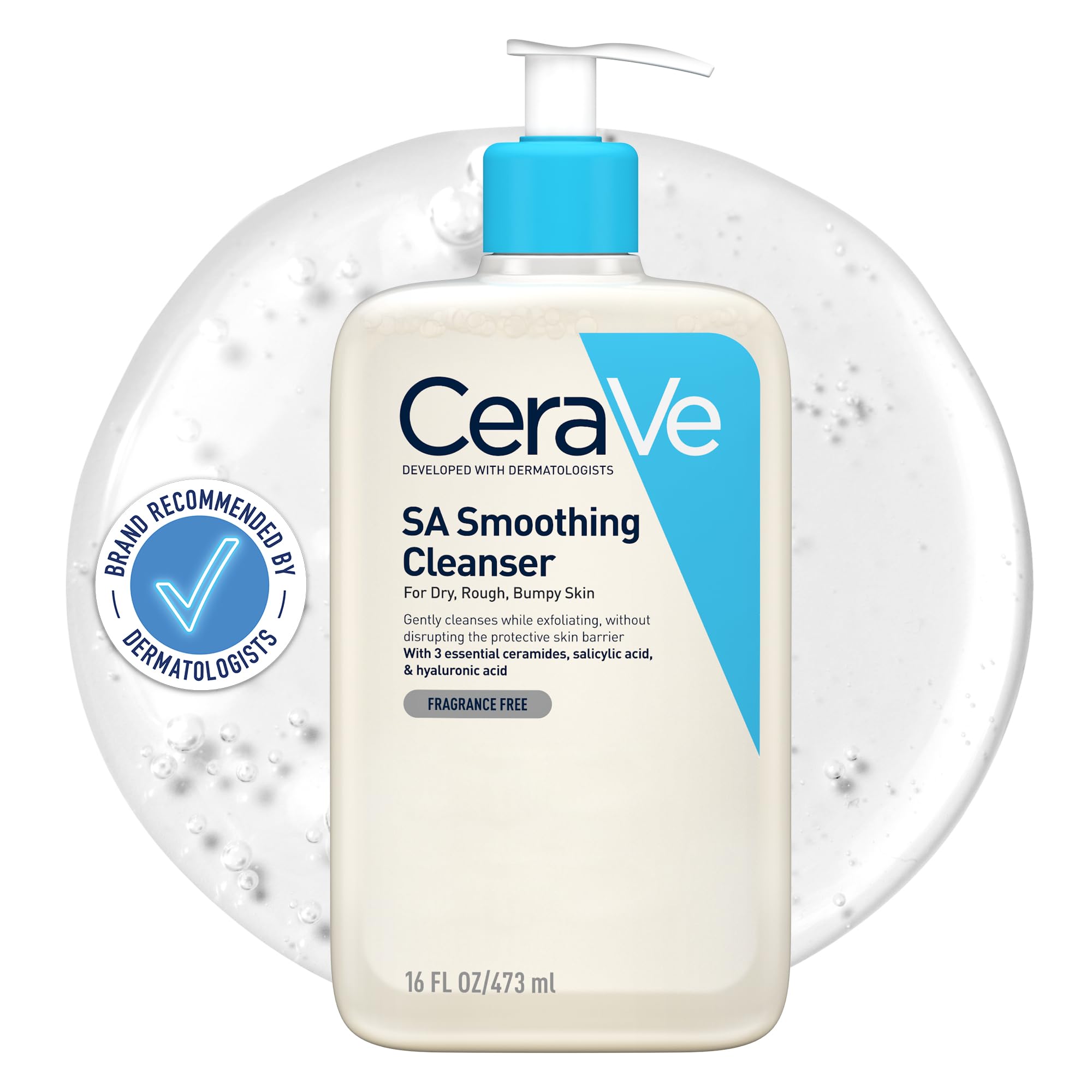 CeraVe SA Smoothing Cleanser with Salicylic Acid for Dry, Rough & Bumpy Skin (530g) 1