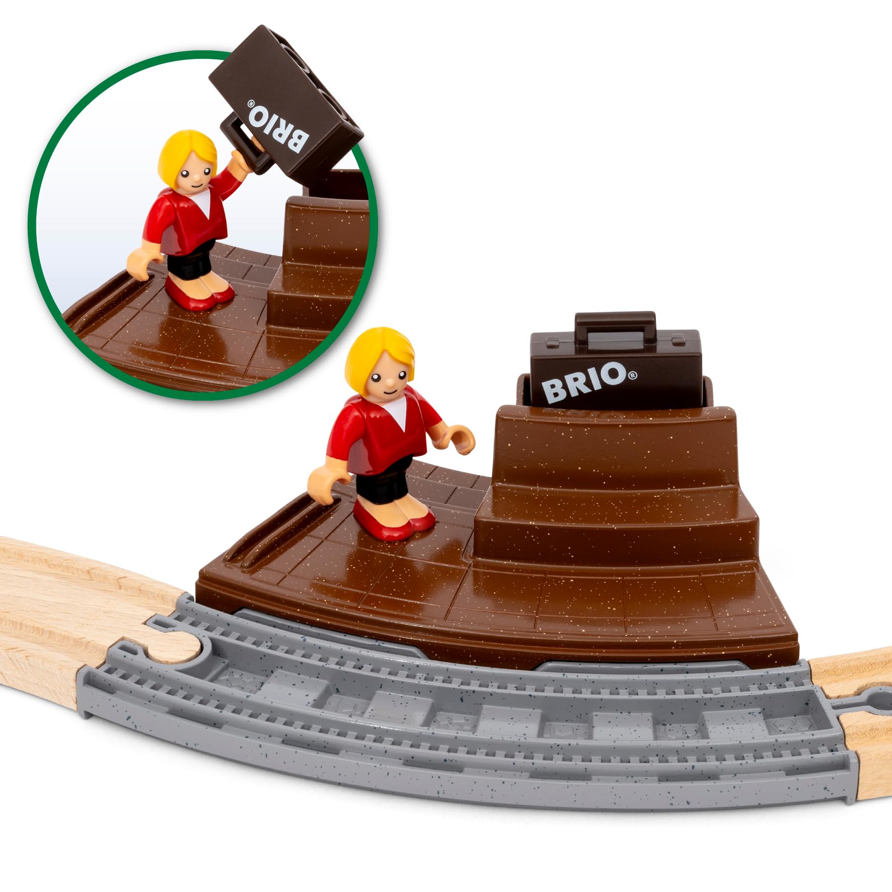 BRIO World Starter Set Travel Toy Train Set - 22 Pieces, Wooden, Ages 3+ | Model 63607900 6