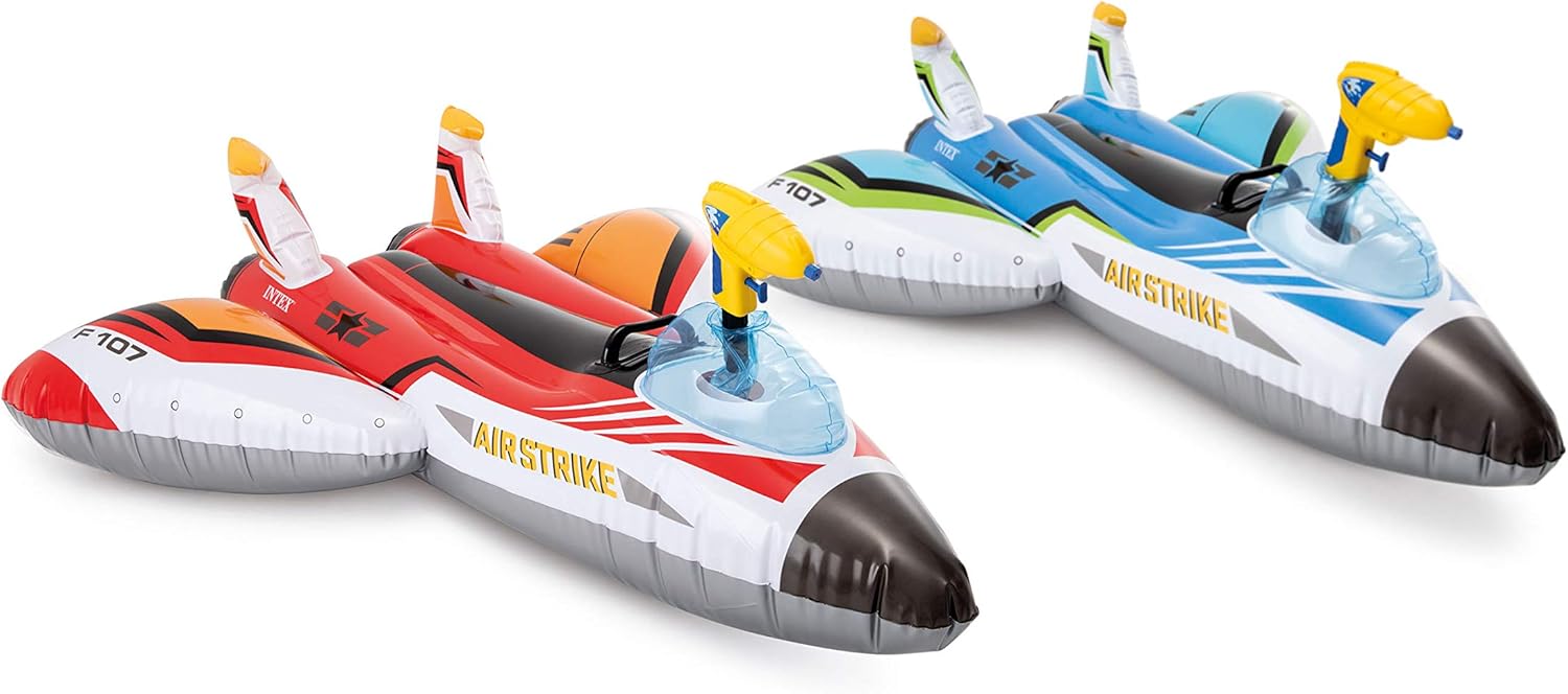 Intex 57536NP Water Gun Plane Ride-On - Inflatable Outdoor Water Toy for Kids 1