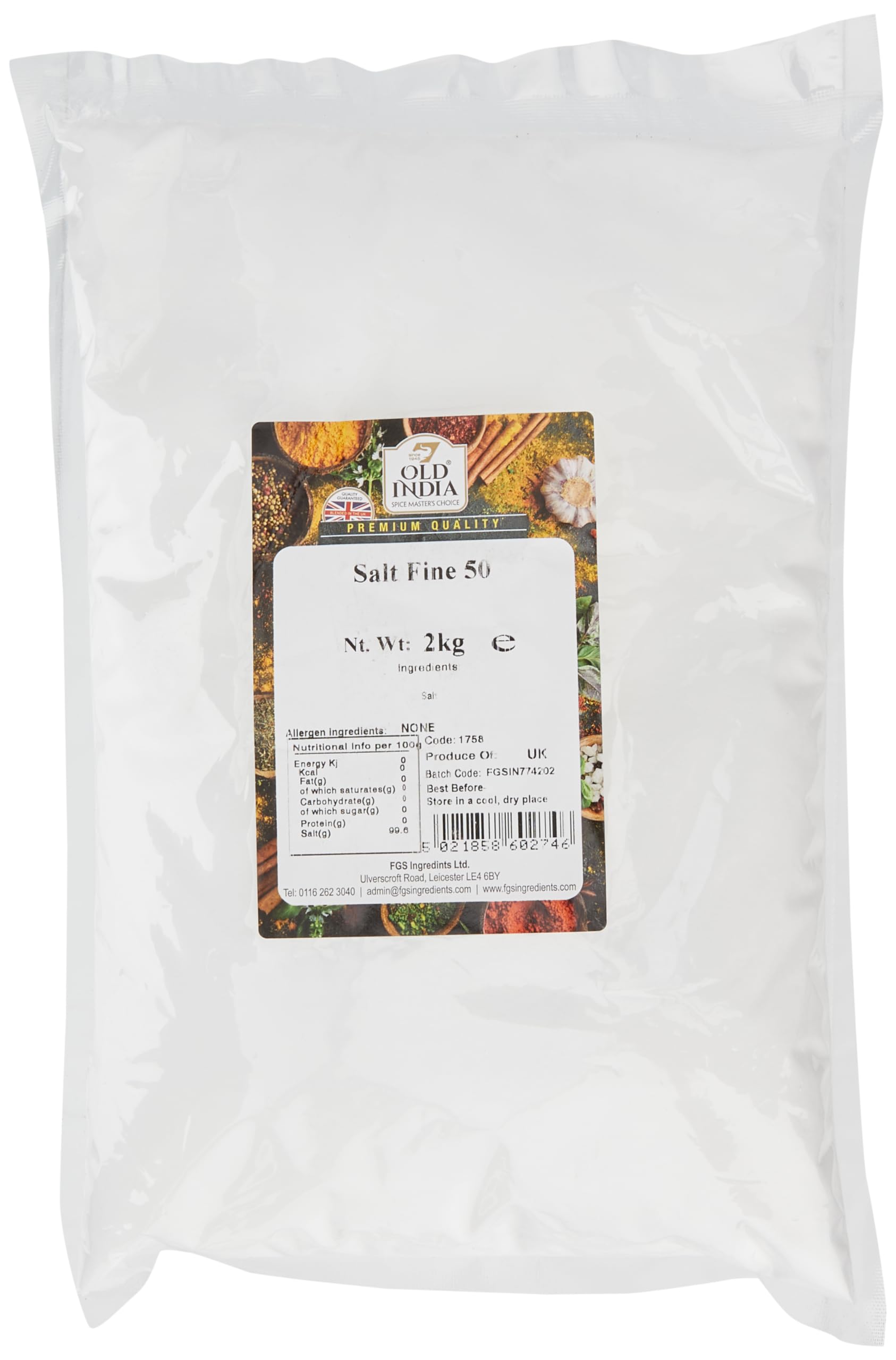Old India Fine Salt - 2kg | Natural, Additive-Free, GMO-Free 1
