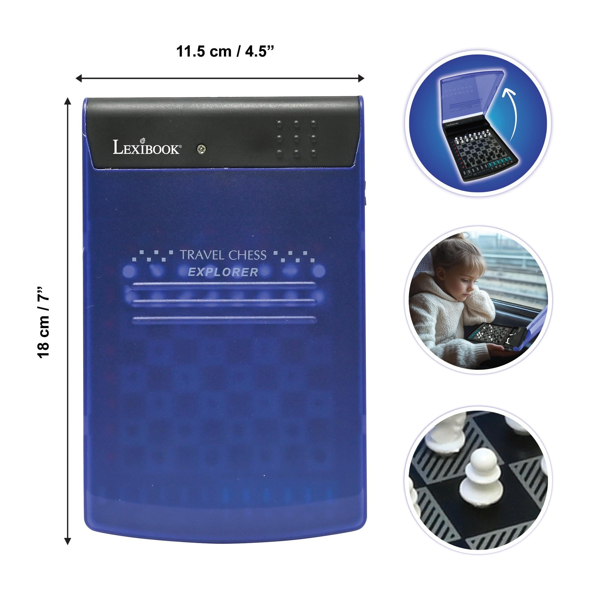 LEXIBOOK Electronic Travel Chess Set with 32 Pieces and 64 Difficulty Levels 2