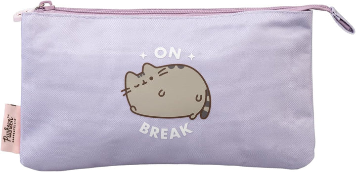 Grupo Erik Pusheen Triple Compartment Pencil Case (3-Pocket Kids Pencil Case)