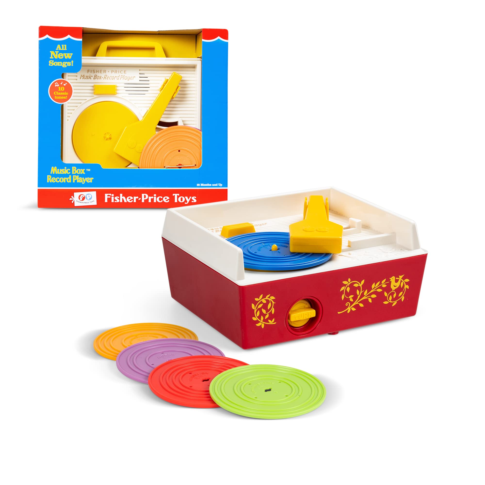 Fisher-Price Classics Music Box Record Player - Musical Toy for Toddlers 18 Months+ 1