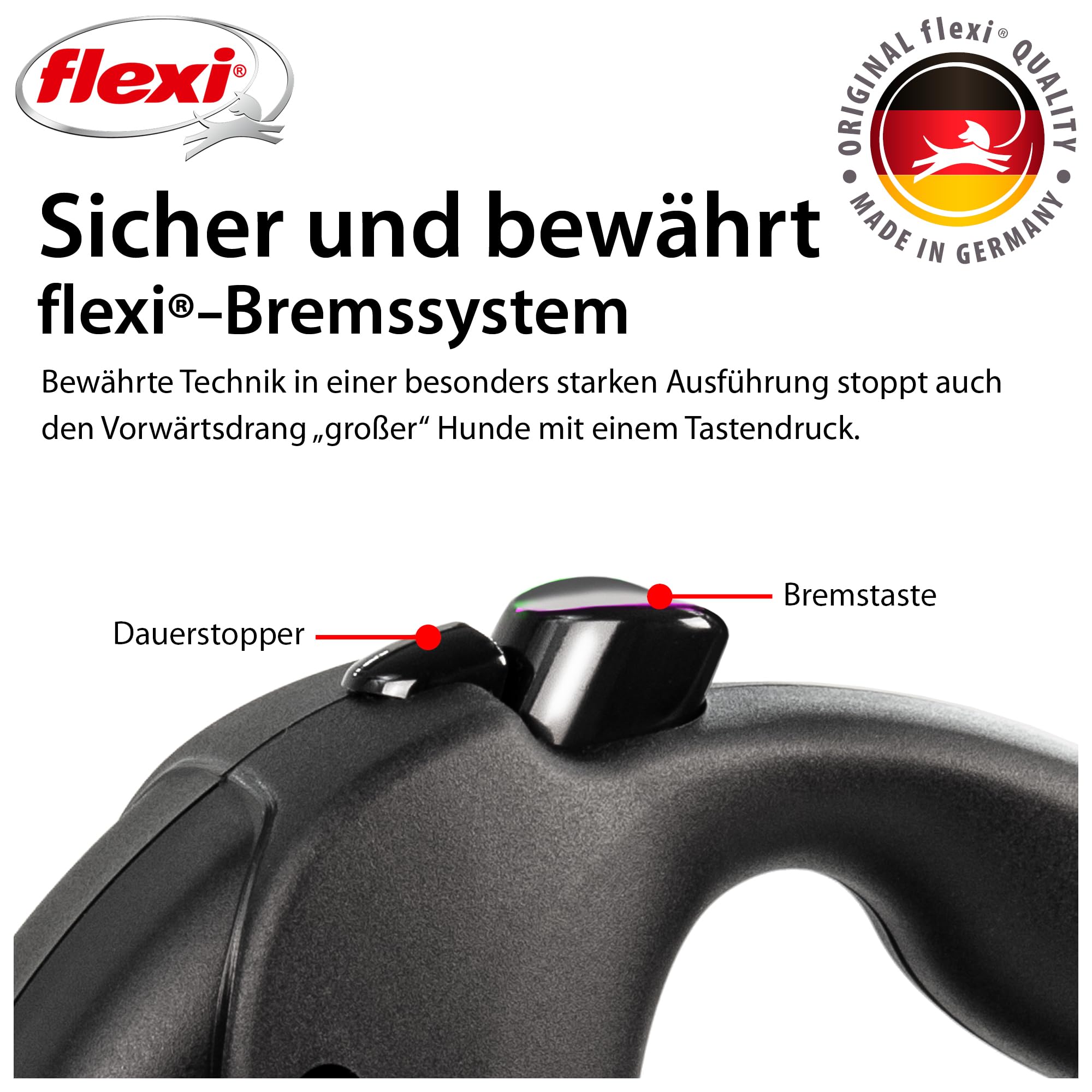 flexi Giant Black Edition Belt Retractable Dog Lead - 8m, Up to 50kg 6