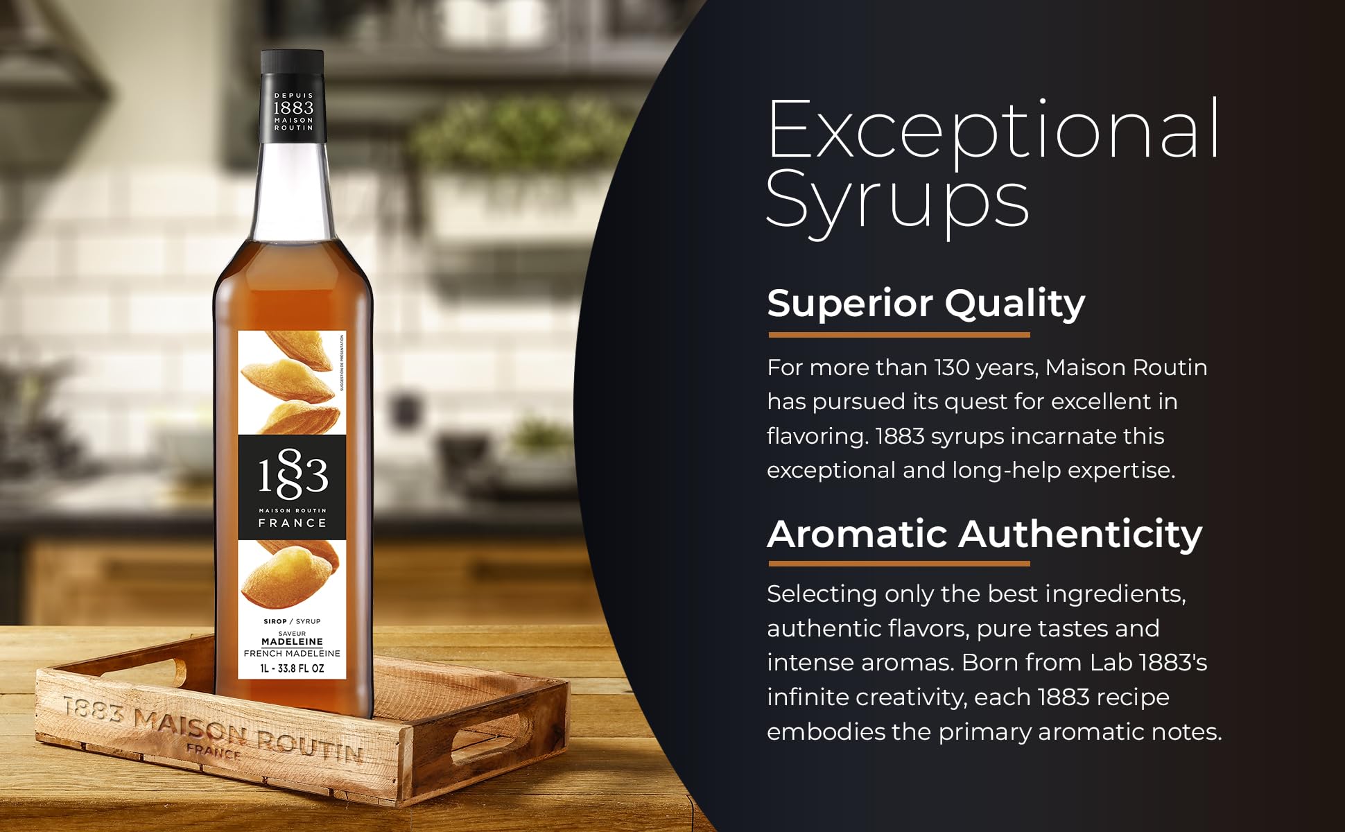 1883 MAISON ROUTIN French Madeleine Syrup - 1L Bottle | Vegan Friendly | Natural Cane Sugar 8