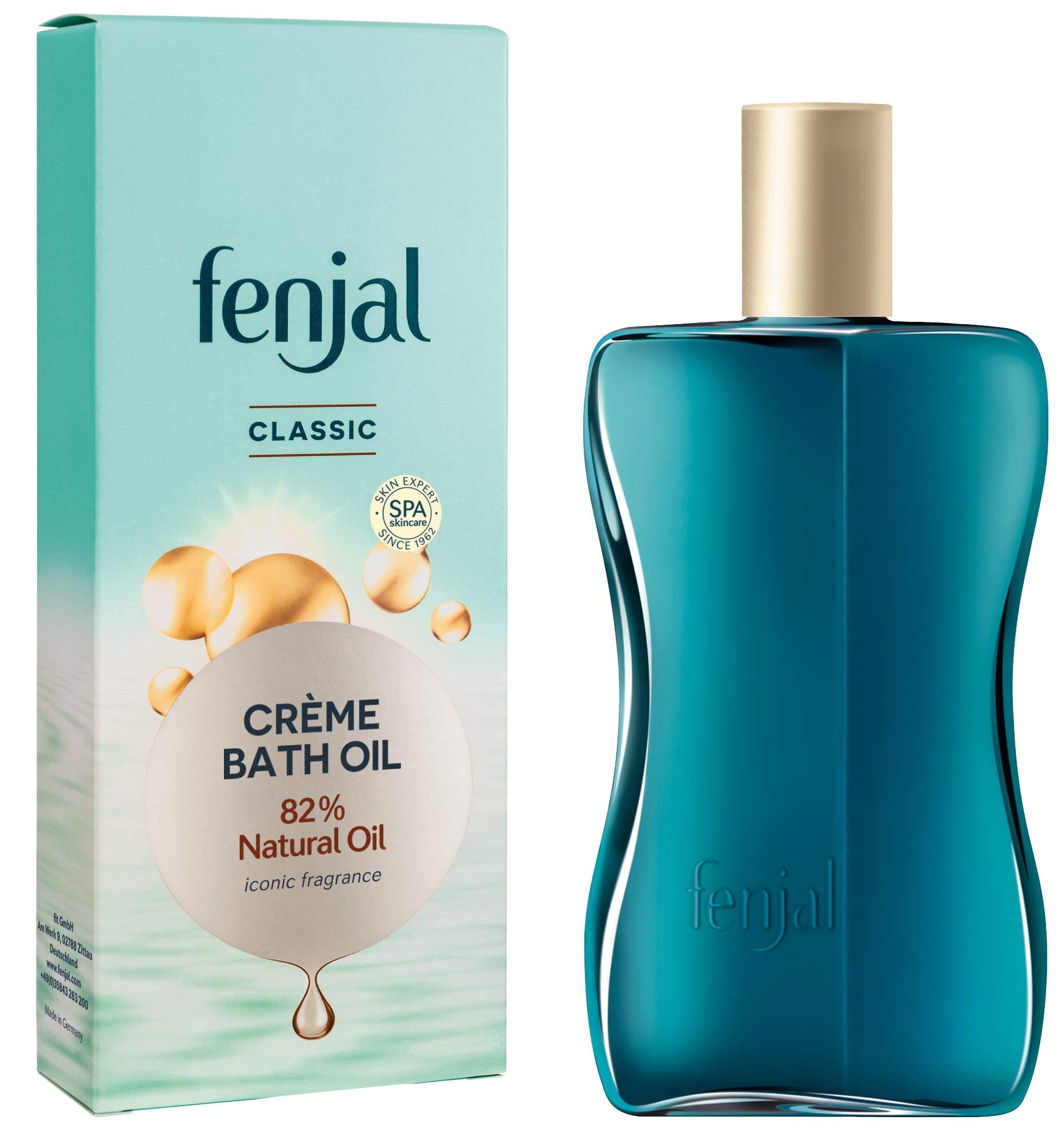 Fenjal Classic Luxury Creme Bath Oil - Cleanses and Nourishes Skin | 125 ml