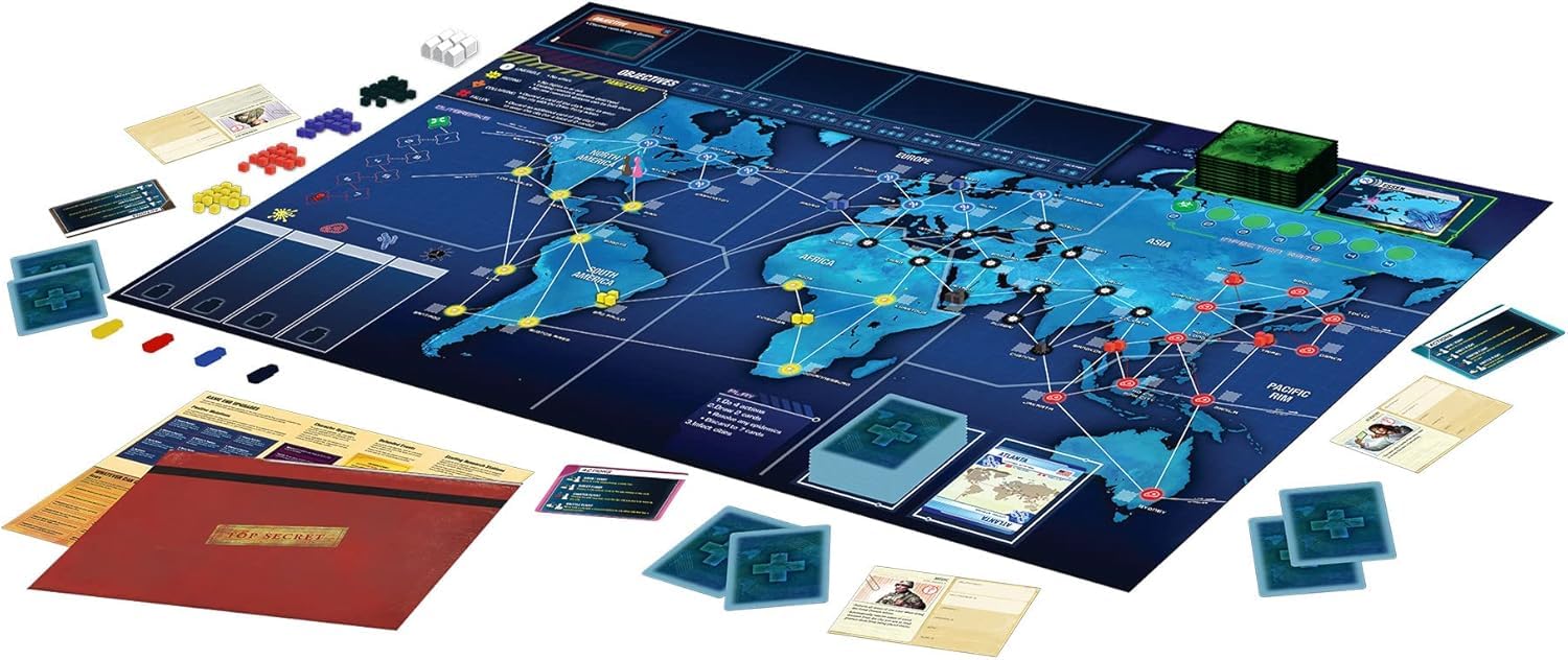 Z-Man Games Pandemic Legacy Season 1 Blue Edition Board Game | Cooperative Strategy | 2-4 Players | 60 Min 2