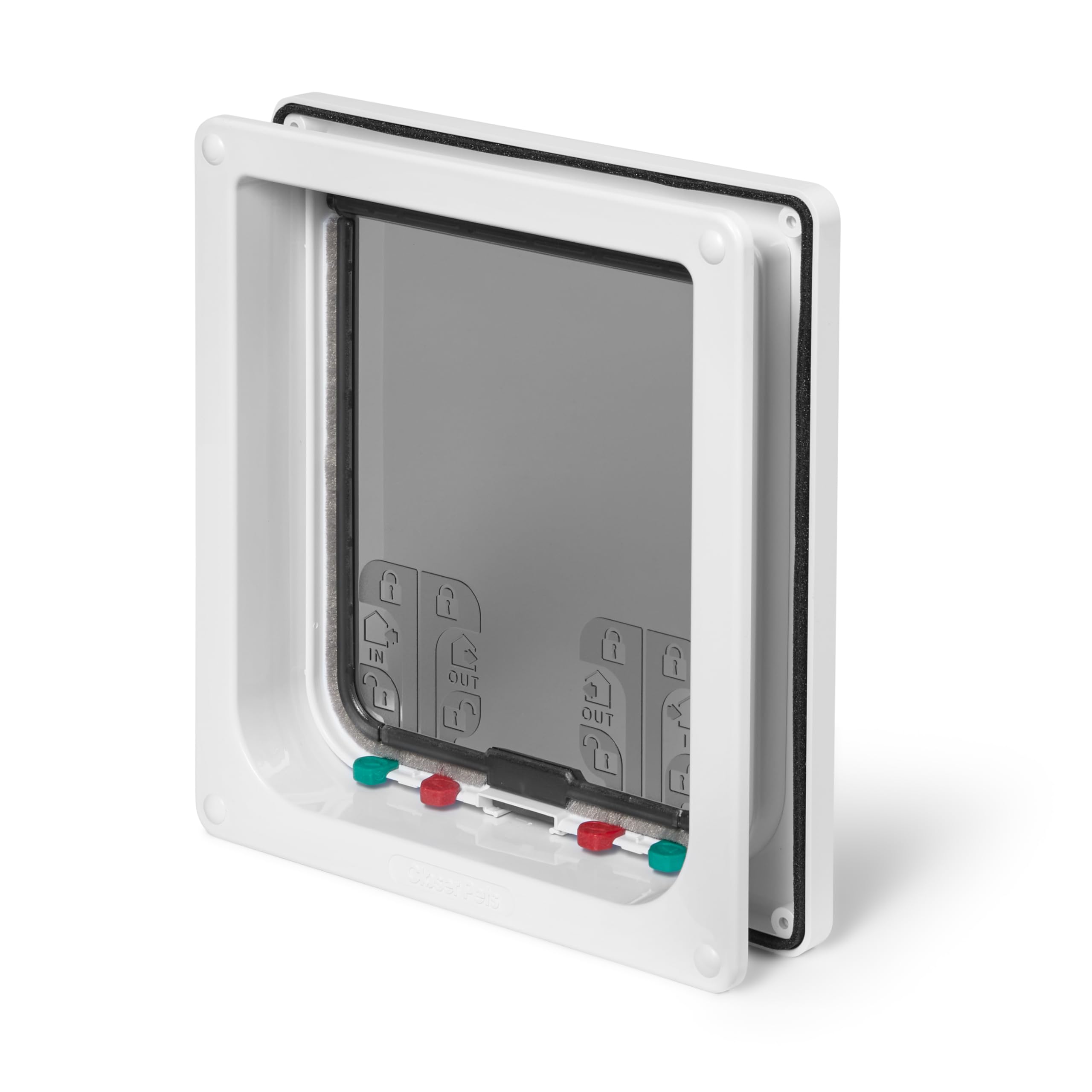 Cat Mate Large Cat Flap - 4-Way Locking, Weatherproof, Silent Action | White | L Size 7