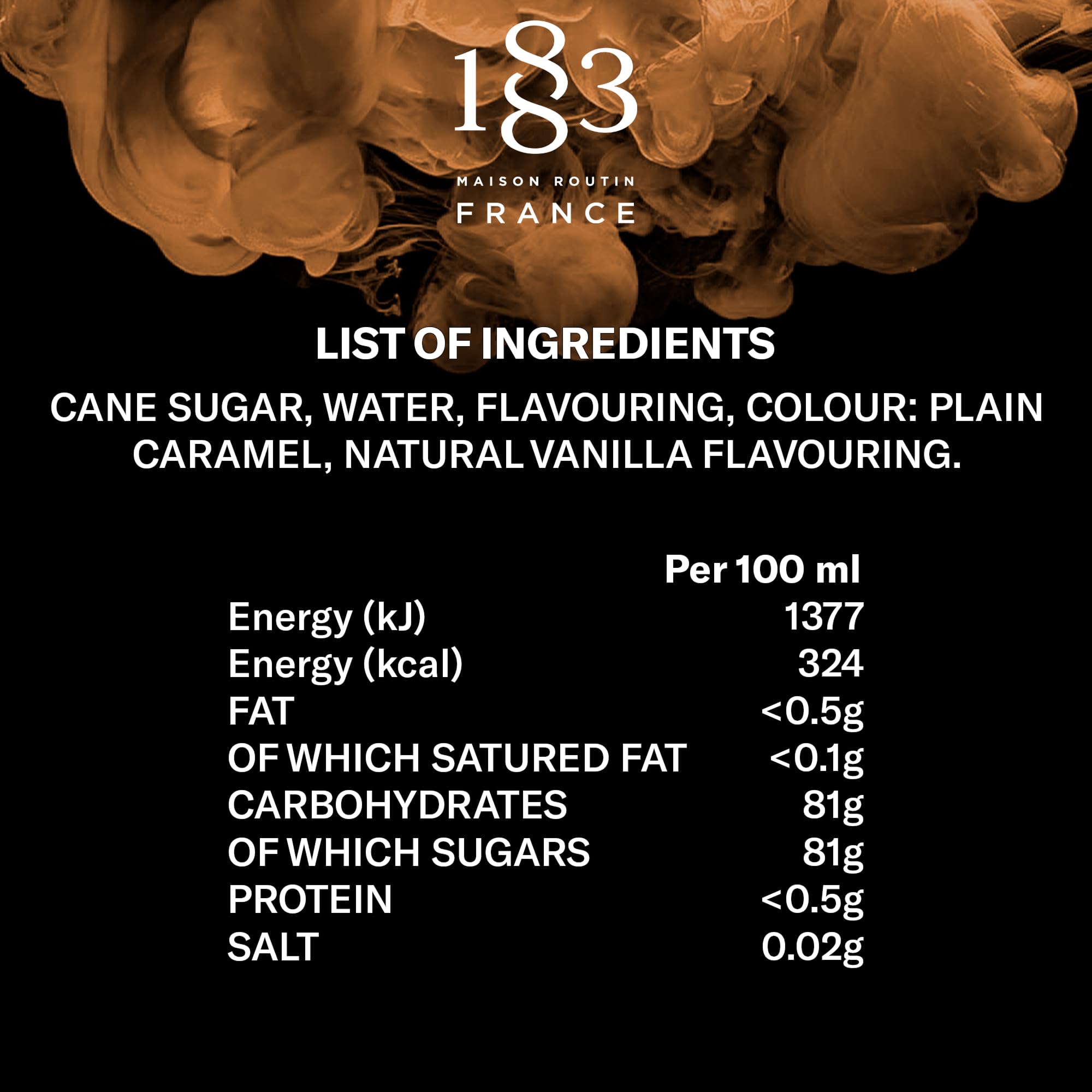1883 MAISON ROUTIN Premium Vanilla Syrup - 1L Bottle | Cane Sugar Base | Vegan & Halal 3