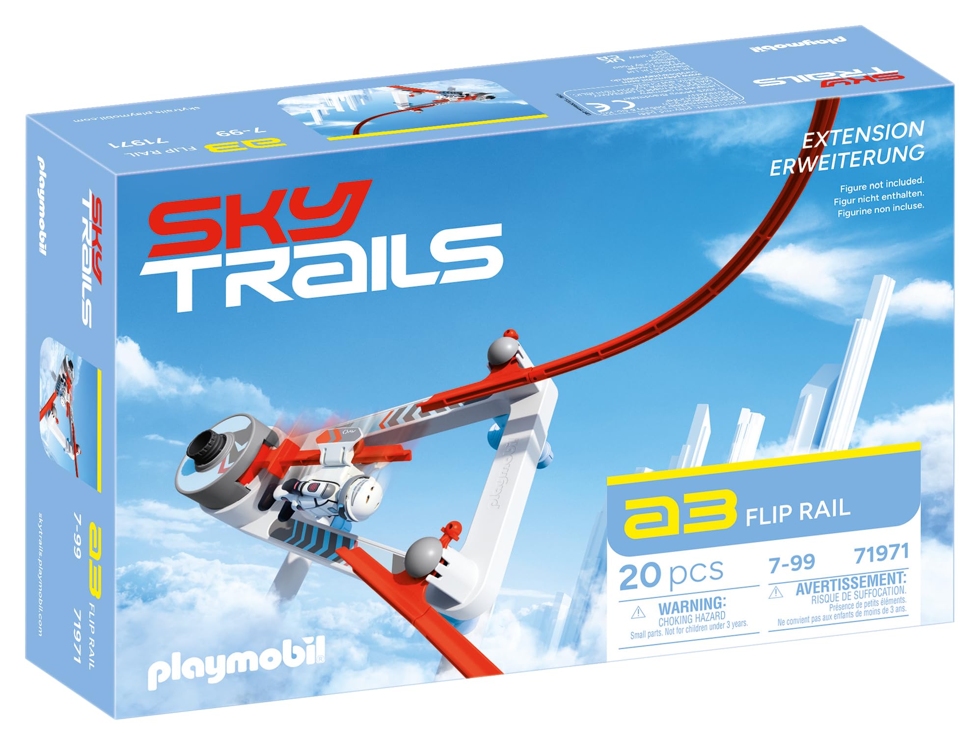 Sky Trails Flip Rail - Action Building Toy for Dynamic Racing Routes 1