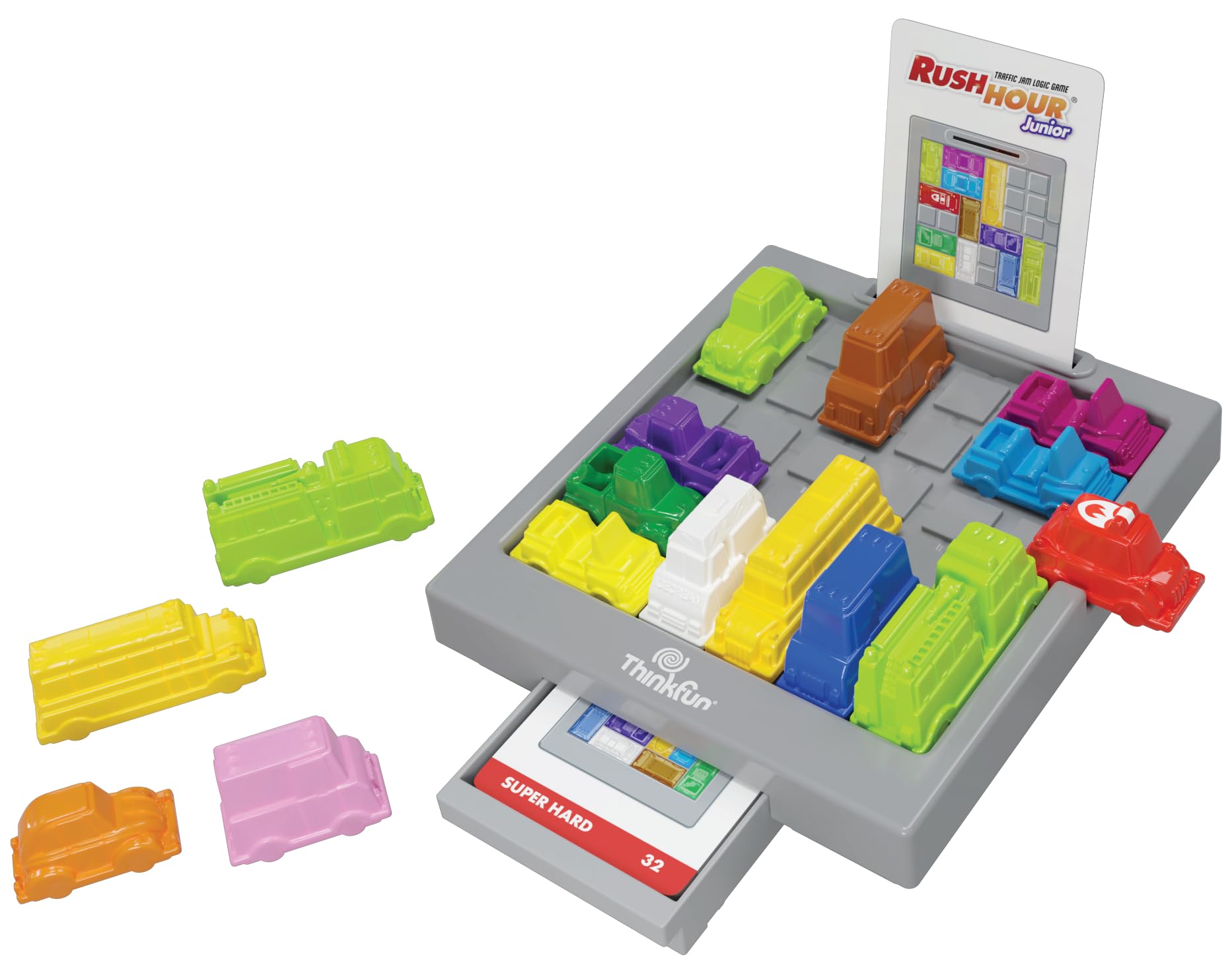 ThinkFun Rush Hour Junior - Traffic Jam Logic Brain Challenge STEM Game 2