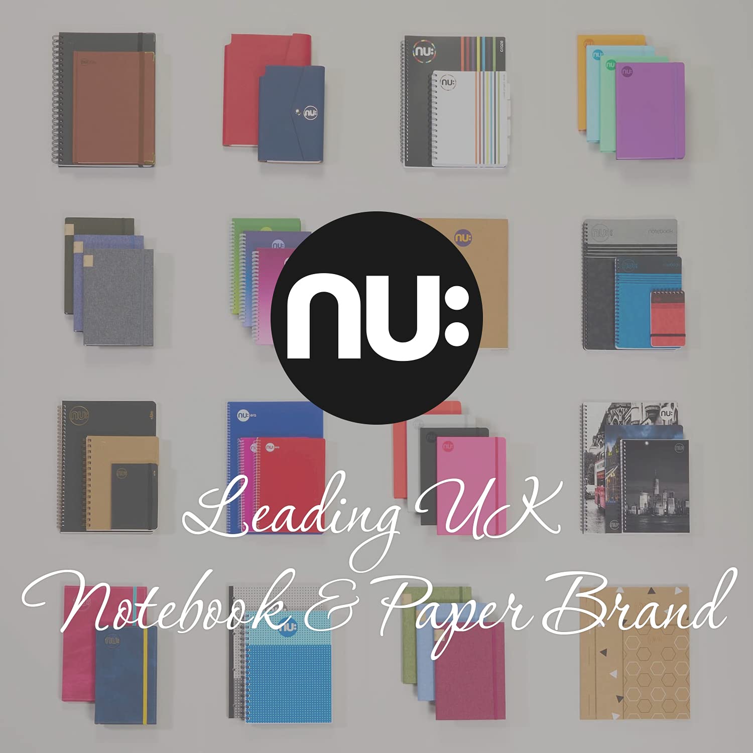 nu: Office Range - A4 Hardback Wirebound Notebook | 160 Pages | 60gsm Feint Ruled 6