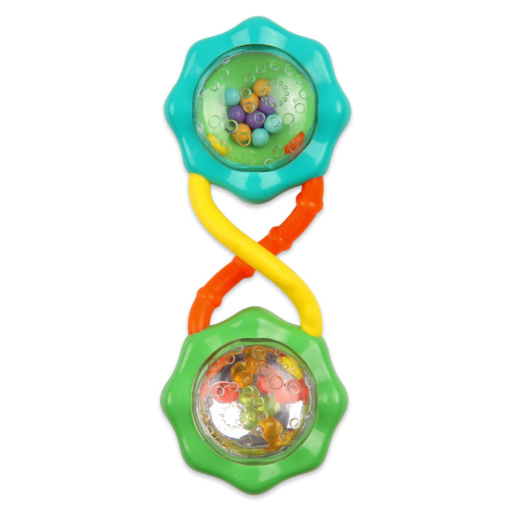 Bright Starts Rattle & Shake BPA-Free Baby Barbell Toy - Green, 3 Months+
