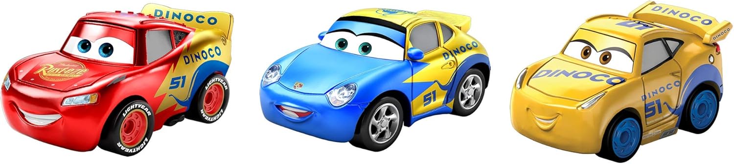 Disney and Pixar Cars Mini Racers 3-Pack - Metal Die-Cast Toy Vehicles for Kids 3+ 1