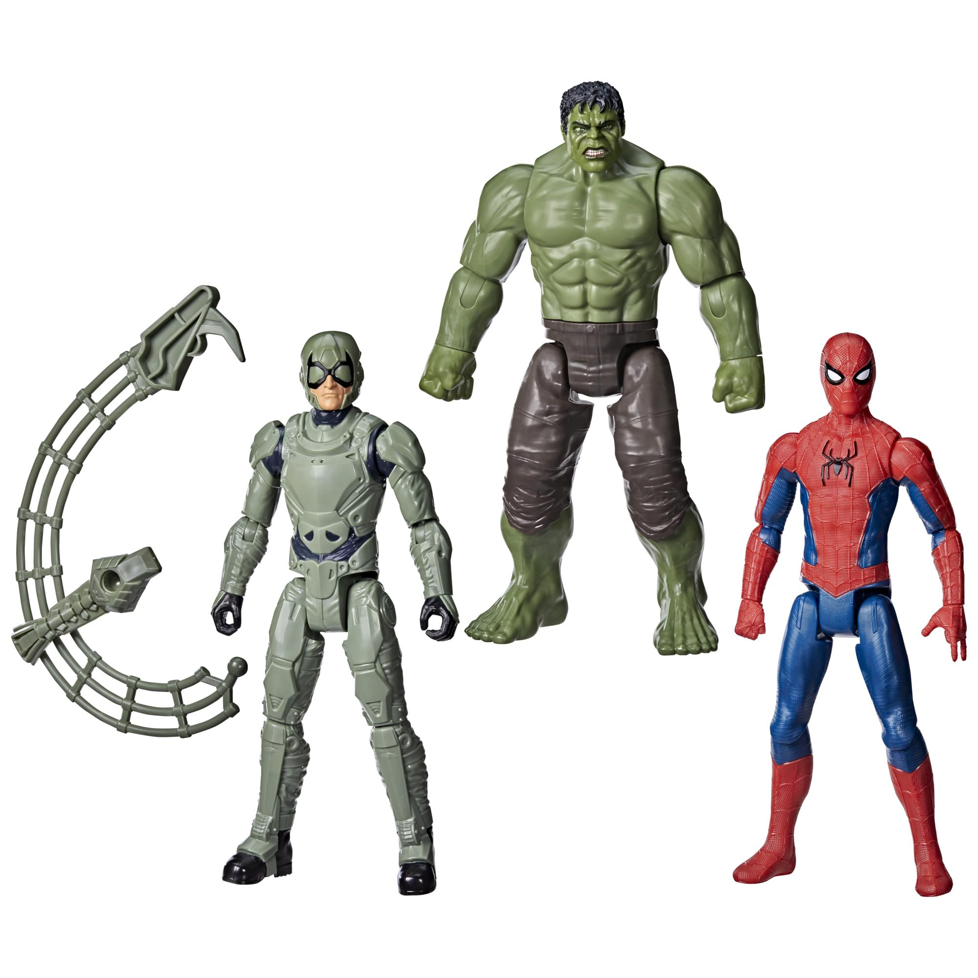 Marvel Titan Series Action Figures - Spider-Man, Hulk, & Marvel's Scorpion 3-Pack | 11.5-Inch Poseable 1