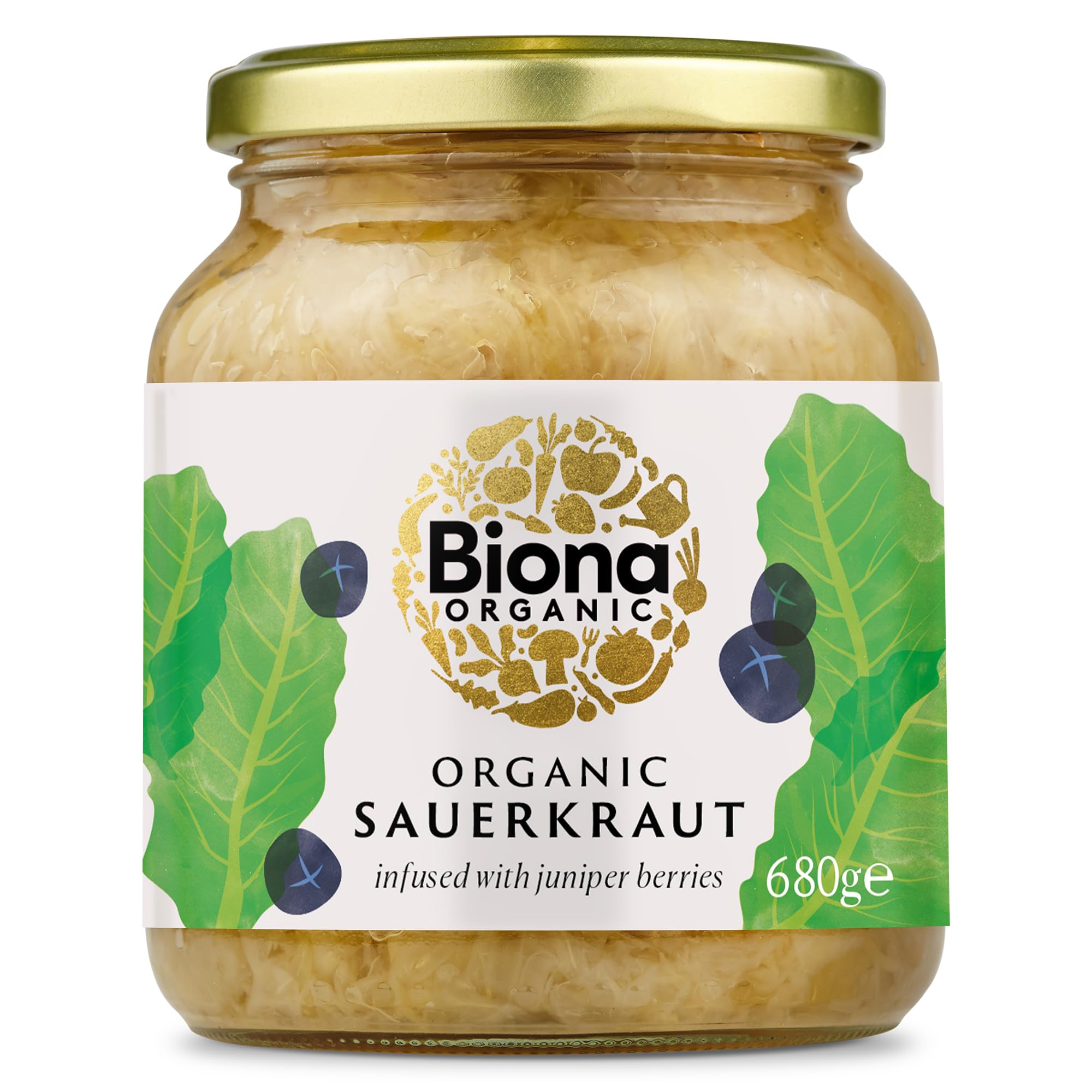 Biona Organic Sauerkraut 680g - Juniper Berries - Naturally Fermented 5