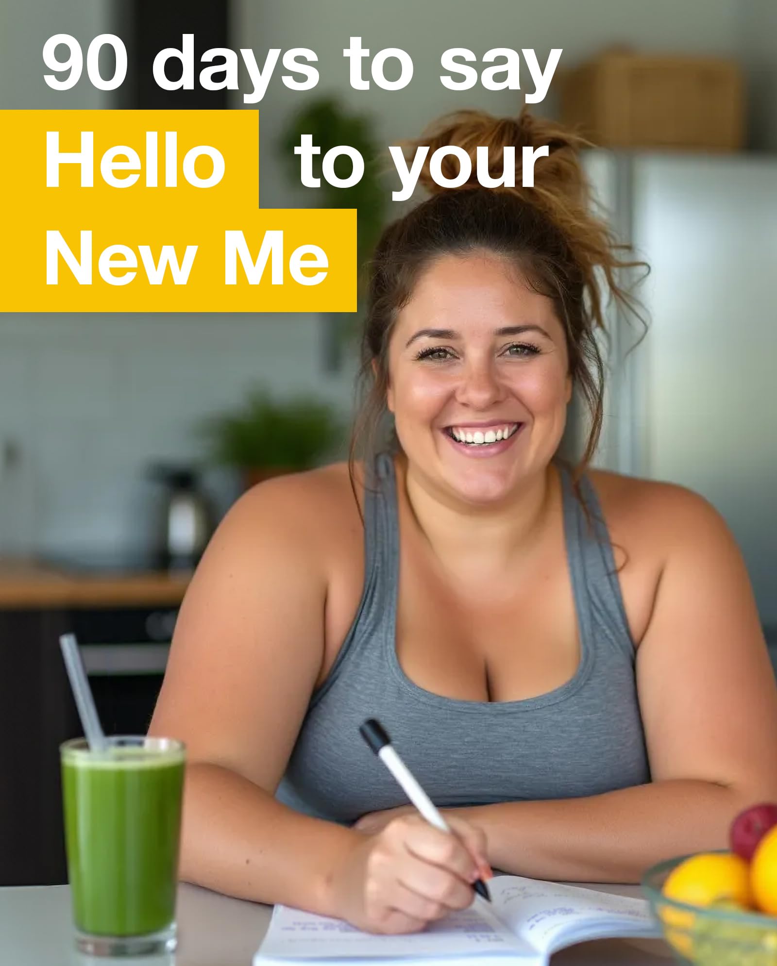 Happy Books Hub Hello New Me: 90-Day Food and Exercise Journal | Daily Meal and Activity Tracker | Paperback
