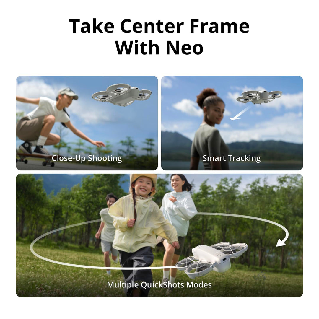 DJI Neo Motion Fly More Combo - 135g Mini Drone with 4K UHD Camera, Subject Tracking, Palm Takeoff, 3 Batteries & RC Motion 3