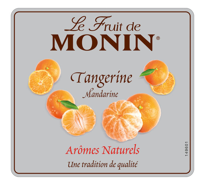 MONIN Tangerine Fruit Mix Puree 1 Litre - Vegan, Allergen-Free Citrus Syrup for Cocktails, Smoothies & Mocktails