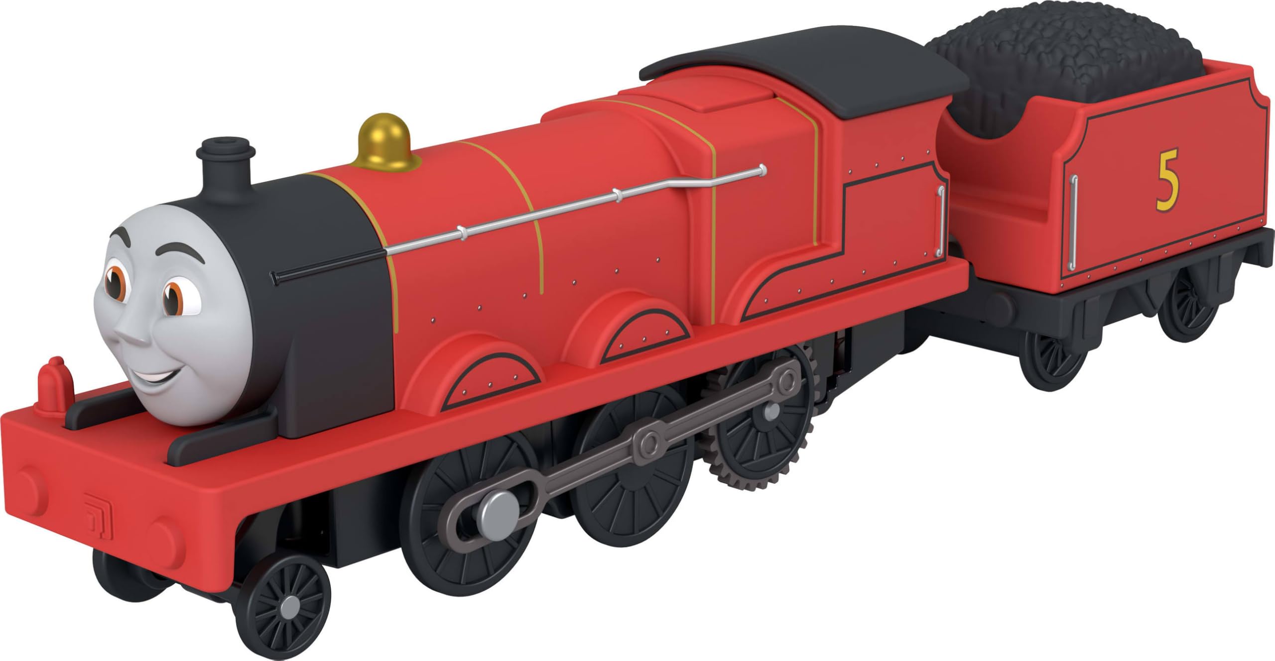 THOMAS & FRIENDS Motorized Toy Train - James Engine with Cargo Car | Battery-Powered | Ages 3+ 1