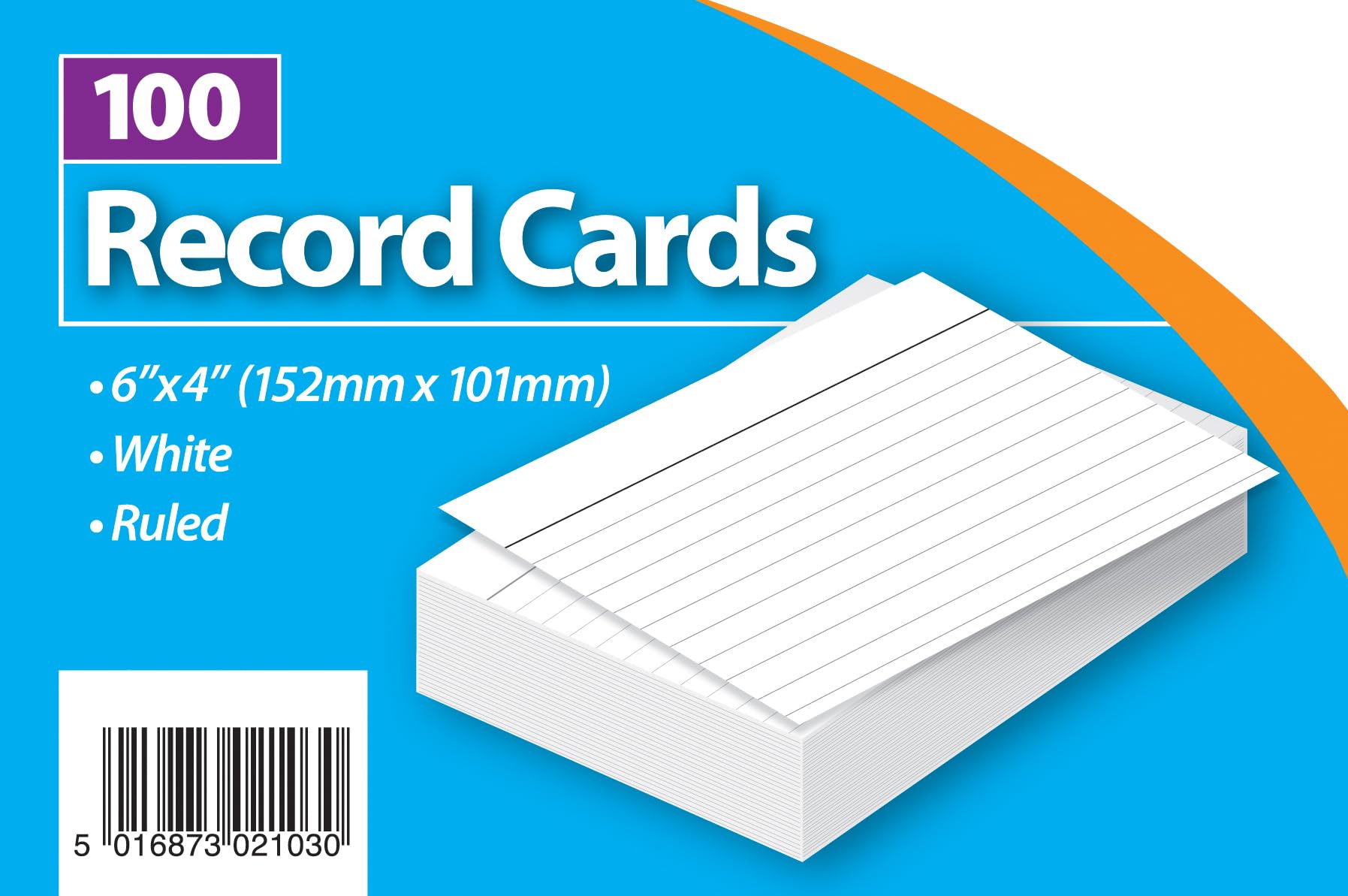 1ABOVE Record Cards - White A6 Lined with Headline | 100 Pack | 15.2 x 10.2 cm 1