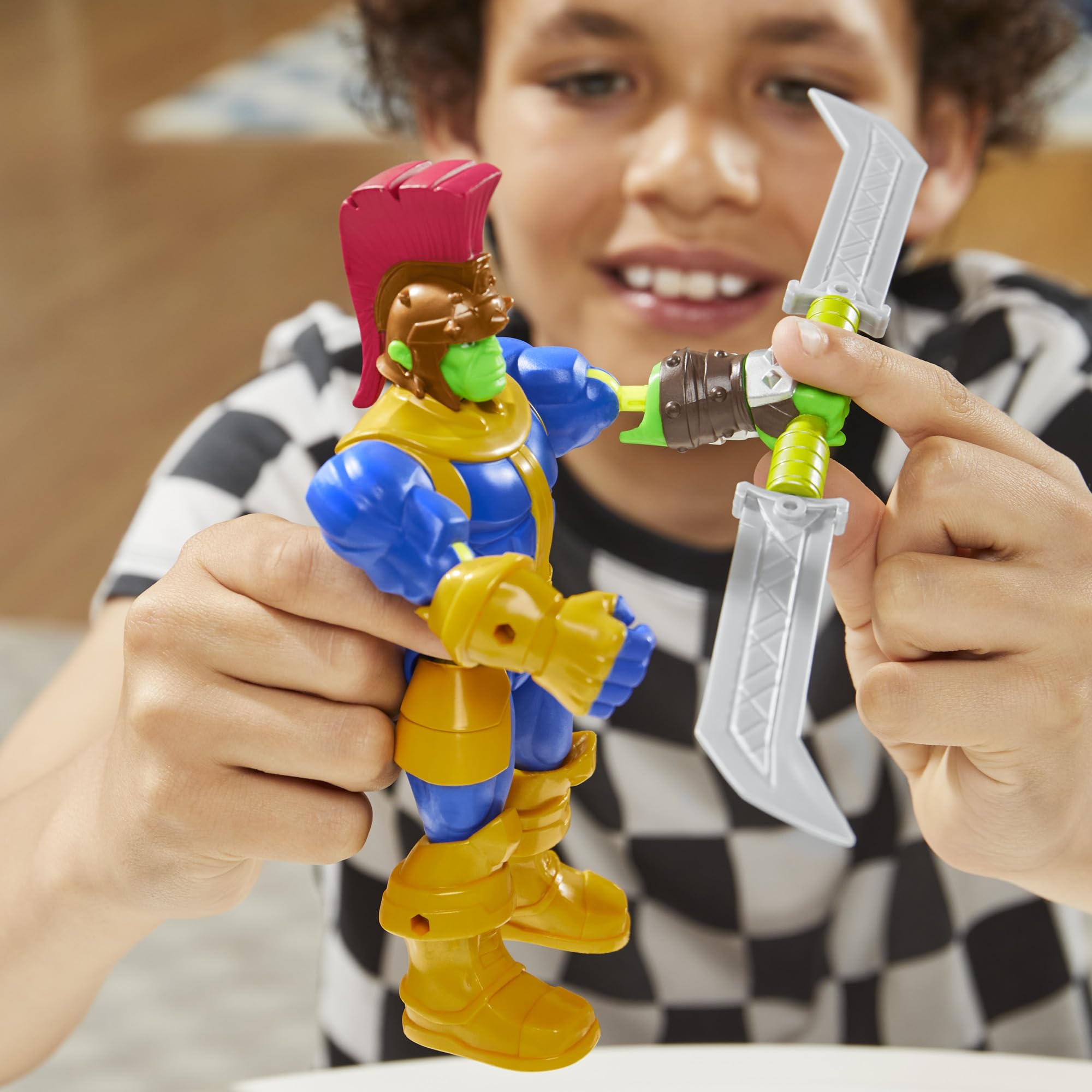 Marvel MixMashers Thanos Deluxe Action Figure - Interchangeable Parts | 9 Points of Articulation 4