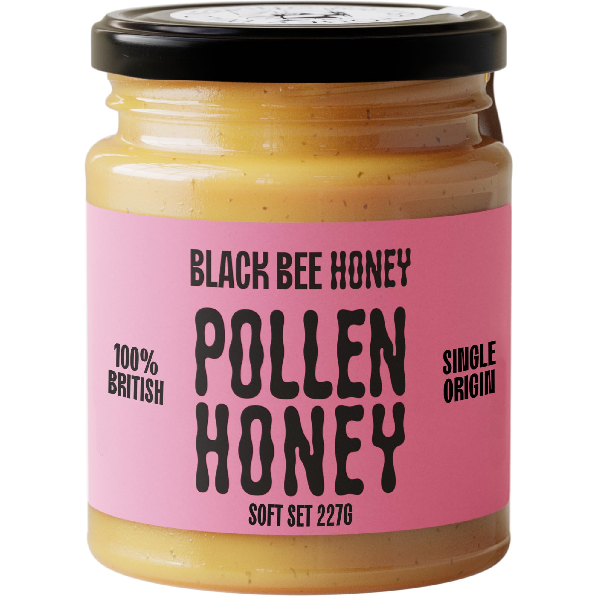 Black Bee Honey - Pure British Spring Honey with Bee Pollen Granules 5