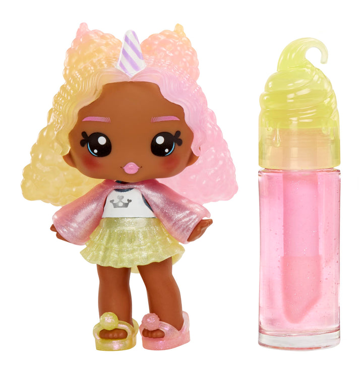 Yummiland Nia Candy Fluff Doll - DIY Lip Gloss Kit with Scented Character & Customizable Fashion