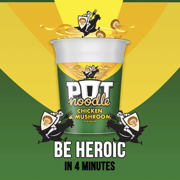 Pot Noodle Chicken & Mushroom Flavour, 12 Pack (12 x 90g)