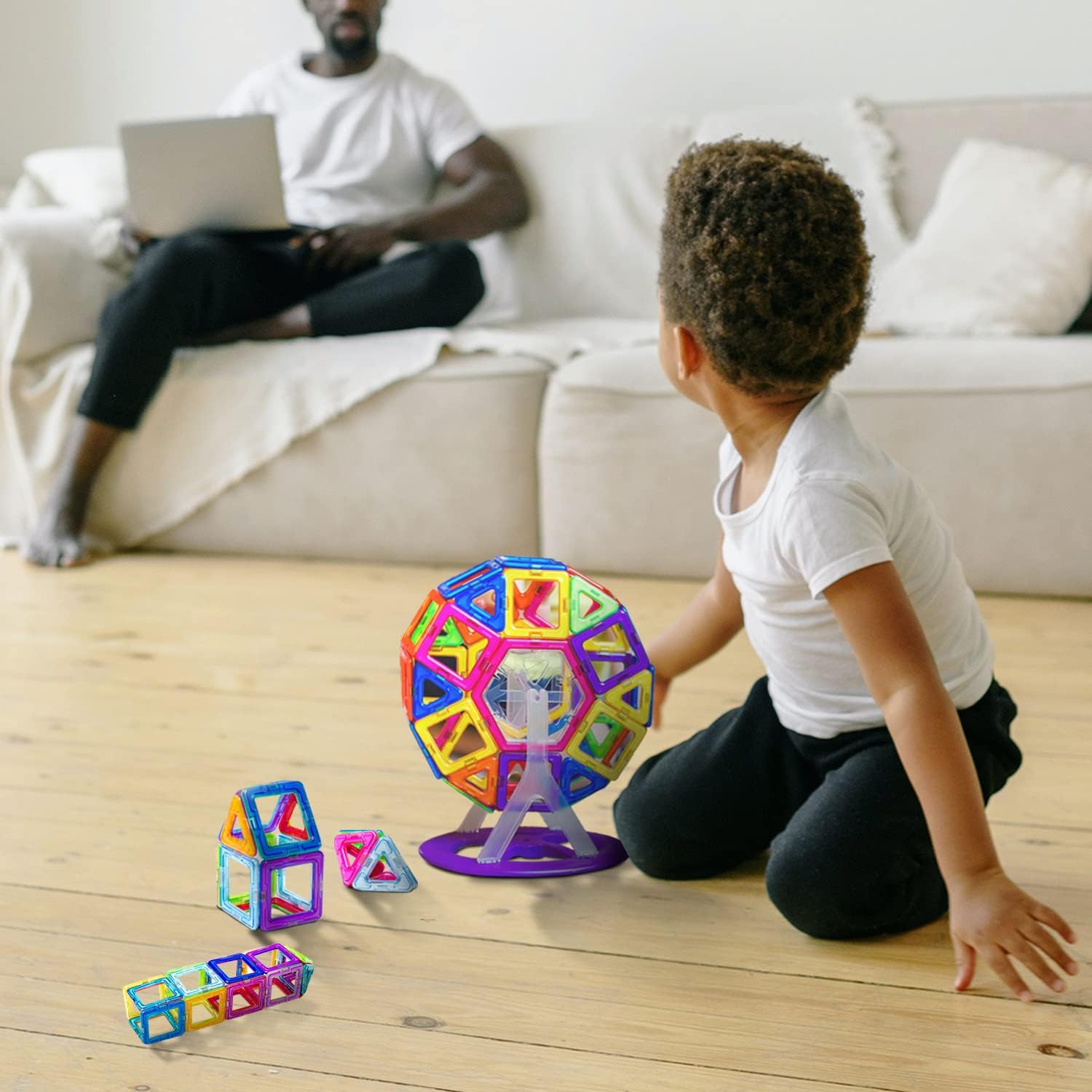 kidoola 94pc Magnetic Building Block Set - Educational STEM Toy for Kids Ages 3+