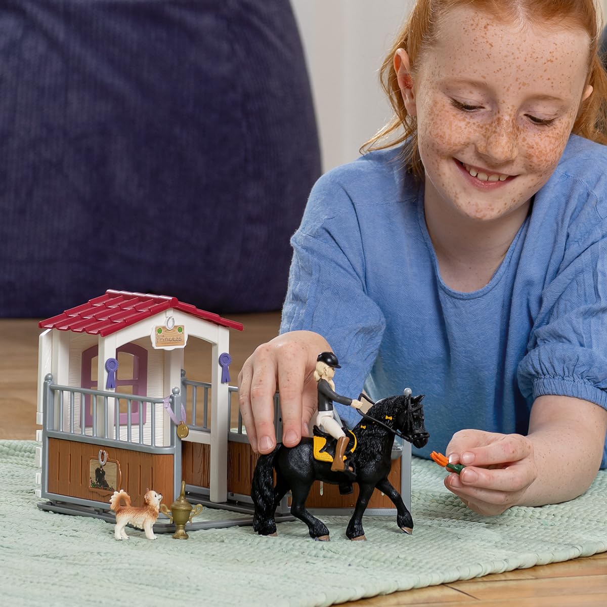 Schleich Horse Stall with Tori and Princess Playset | Ages 3+ | Model 42437 2