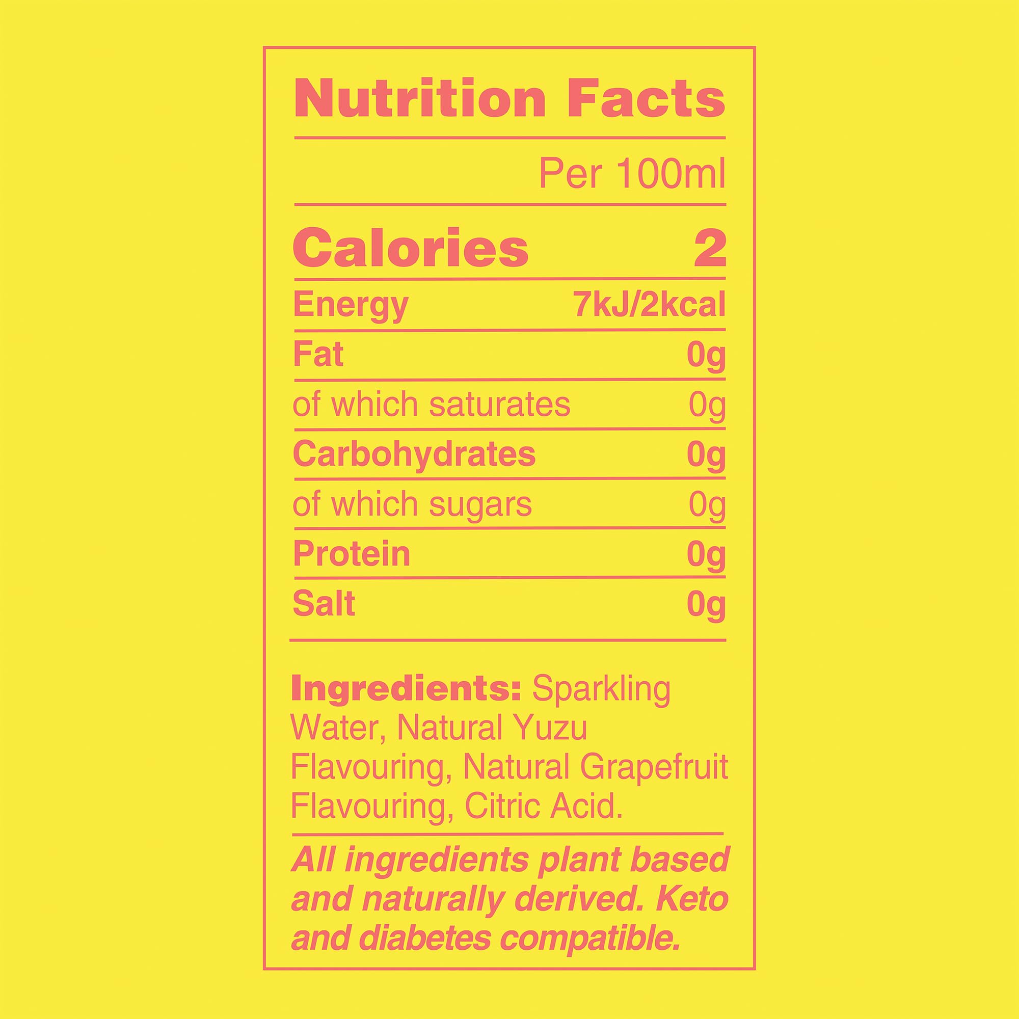 YEW Yuzu Grapefruit Sparkling Water - Zero Sugar, Zero Calories, 330ml Can