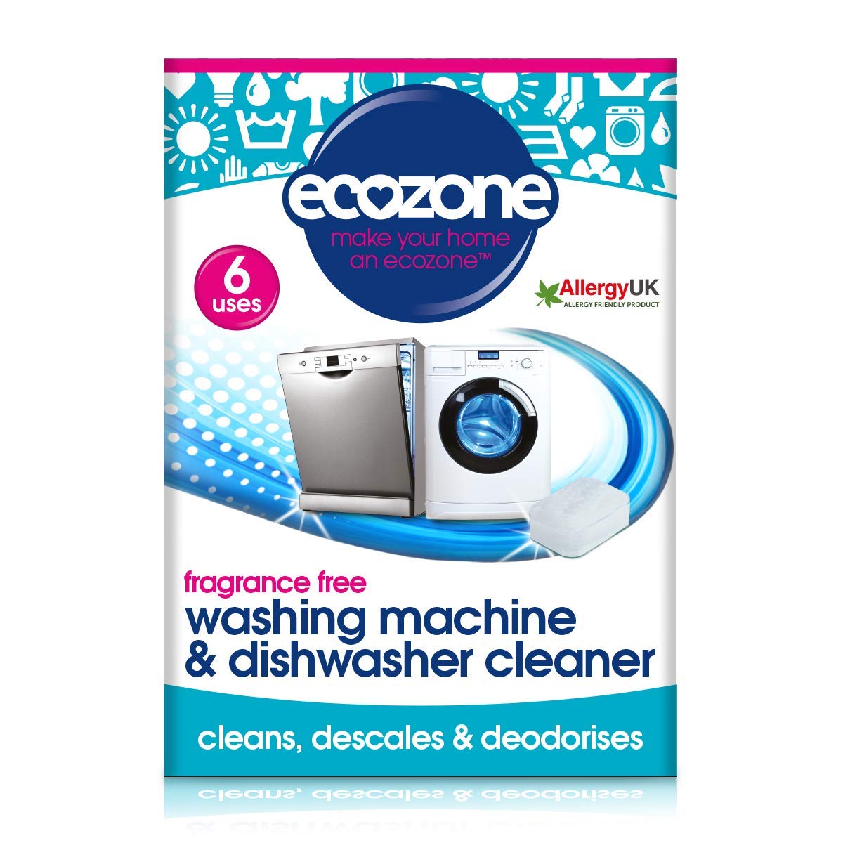 Ecozone Washing Machine & Dishwasher Cleaner Tablets - 2-in-1 Descaler Kit | Unscented