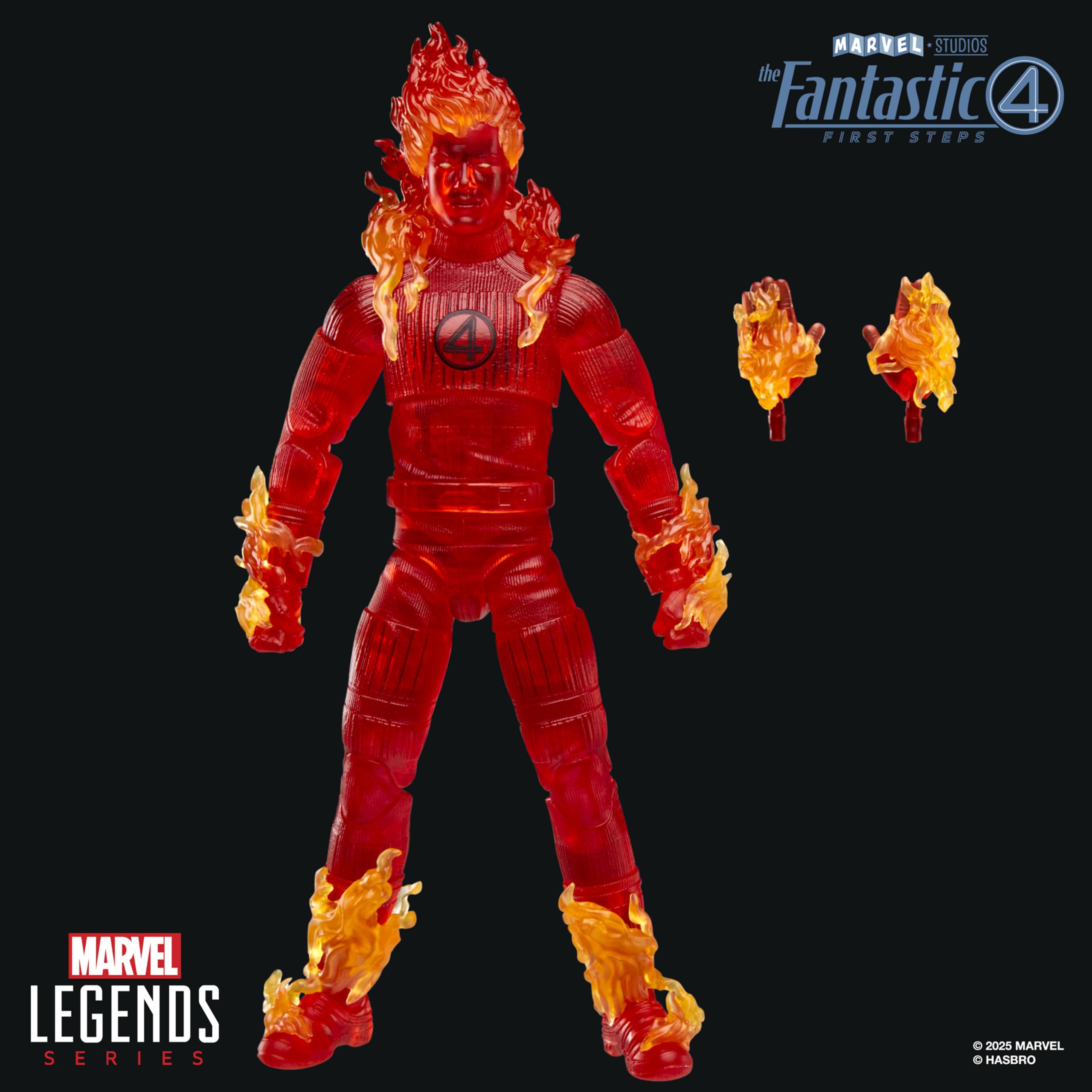 Marvel Legends Human Torch Action Figure - 6-Inch Scale, Red, Inspired by The Fantastic Four: First Steps 2