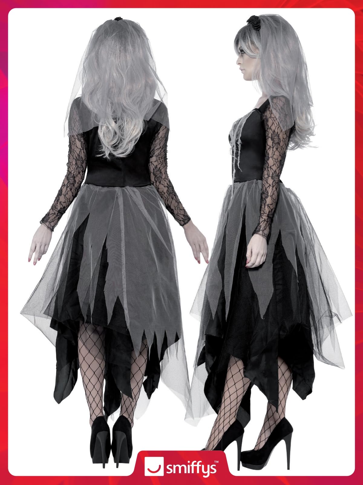 Smiffys Graveyard Bride Costume - Women's Size S (UK 8-10) 5