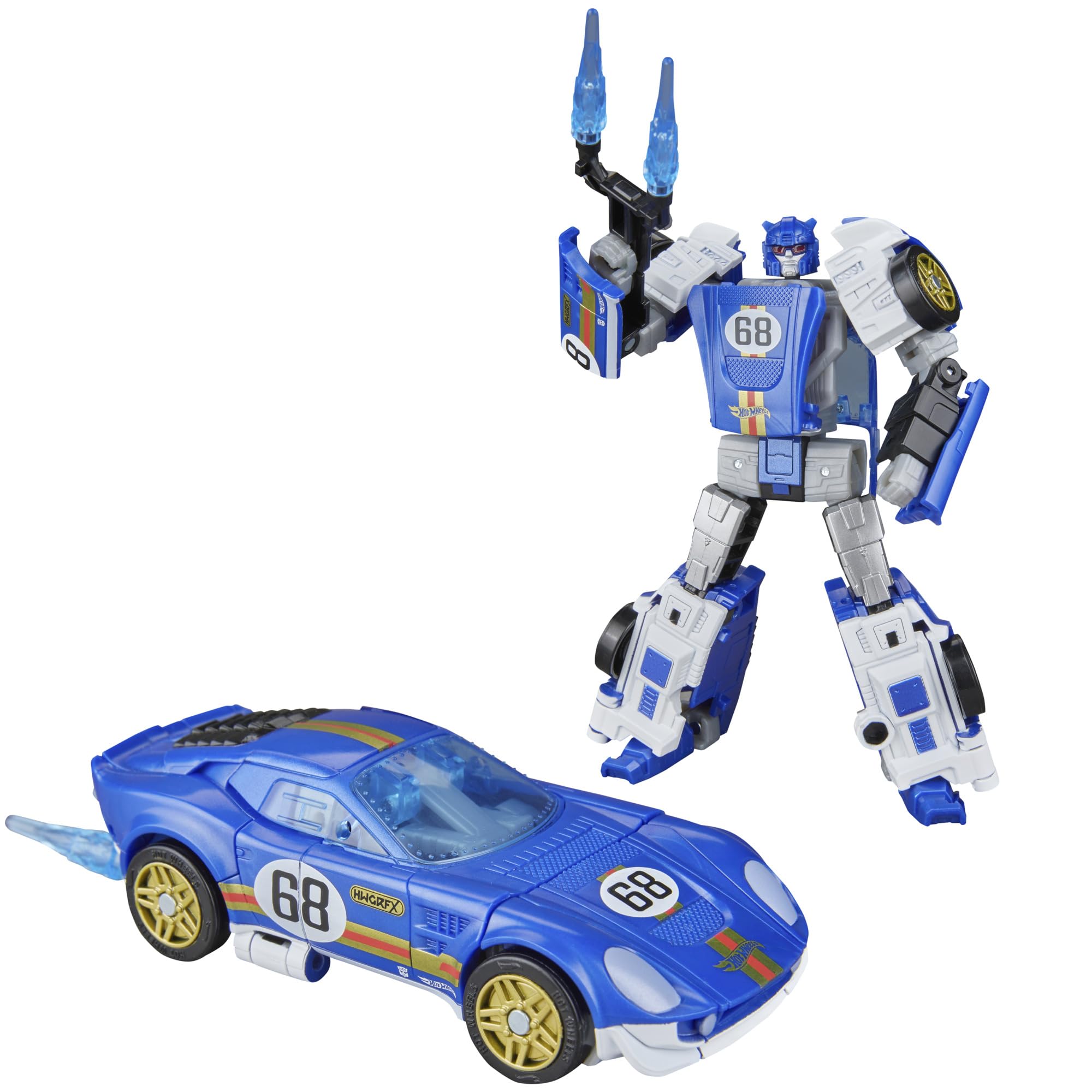 Transformers Hot Wheels El Segundo Coupe Deluxe Class Figure | Converts in 17 Steps | 12.5 cm Robot Mode 1