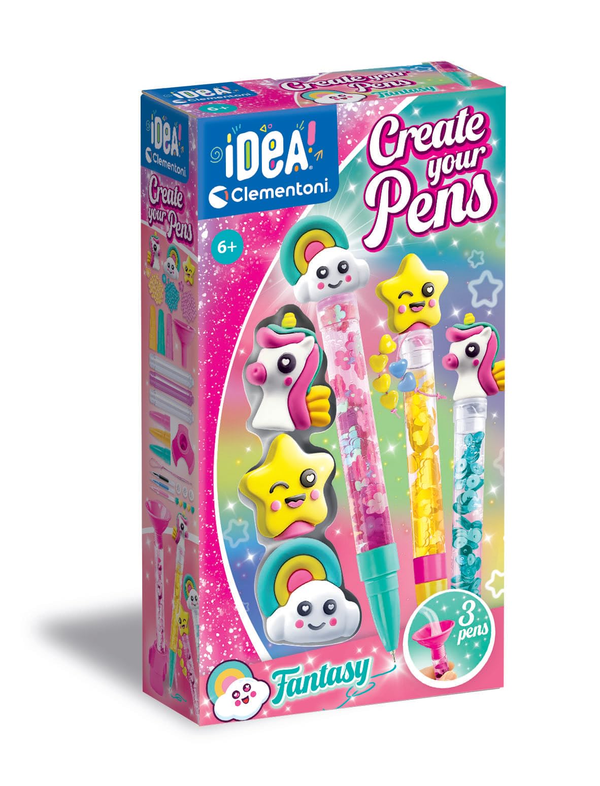 Clementoni Idea - Create Your Penso: Fantasy Crafting Kit | Personalised Pens | Ages 6+ 1