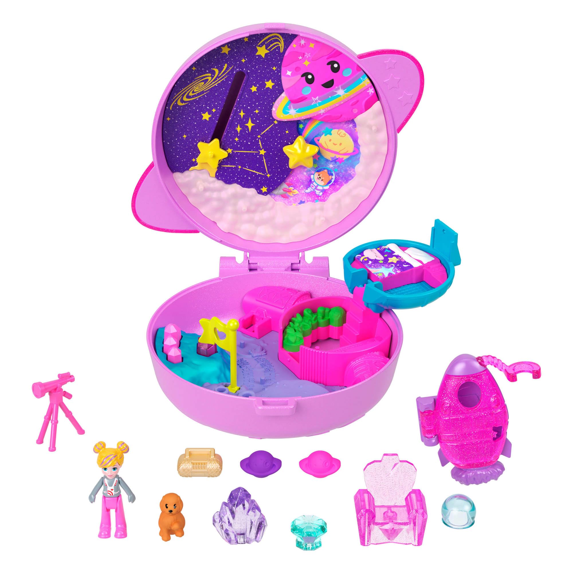 Polly Pocket Planet Polly Outer Space Compact Playset - Includes Micro Doll & 10 Accessories 2